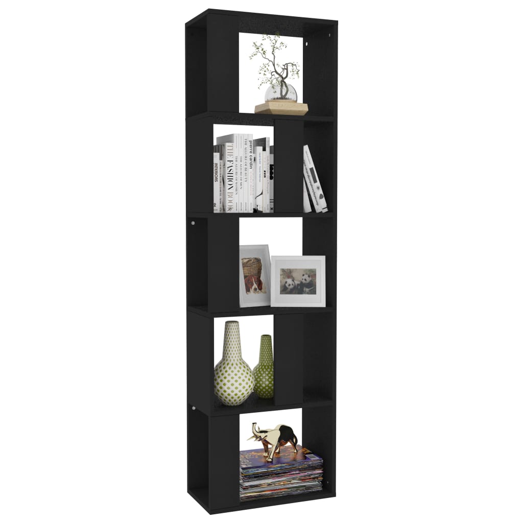 5 Fächern Bücherregal Raumteiler Standegal Wandregal Regal Büroregal 45x24x160cm - Produktbild 3