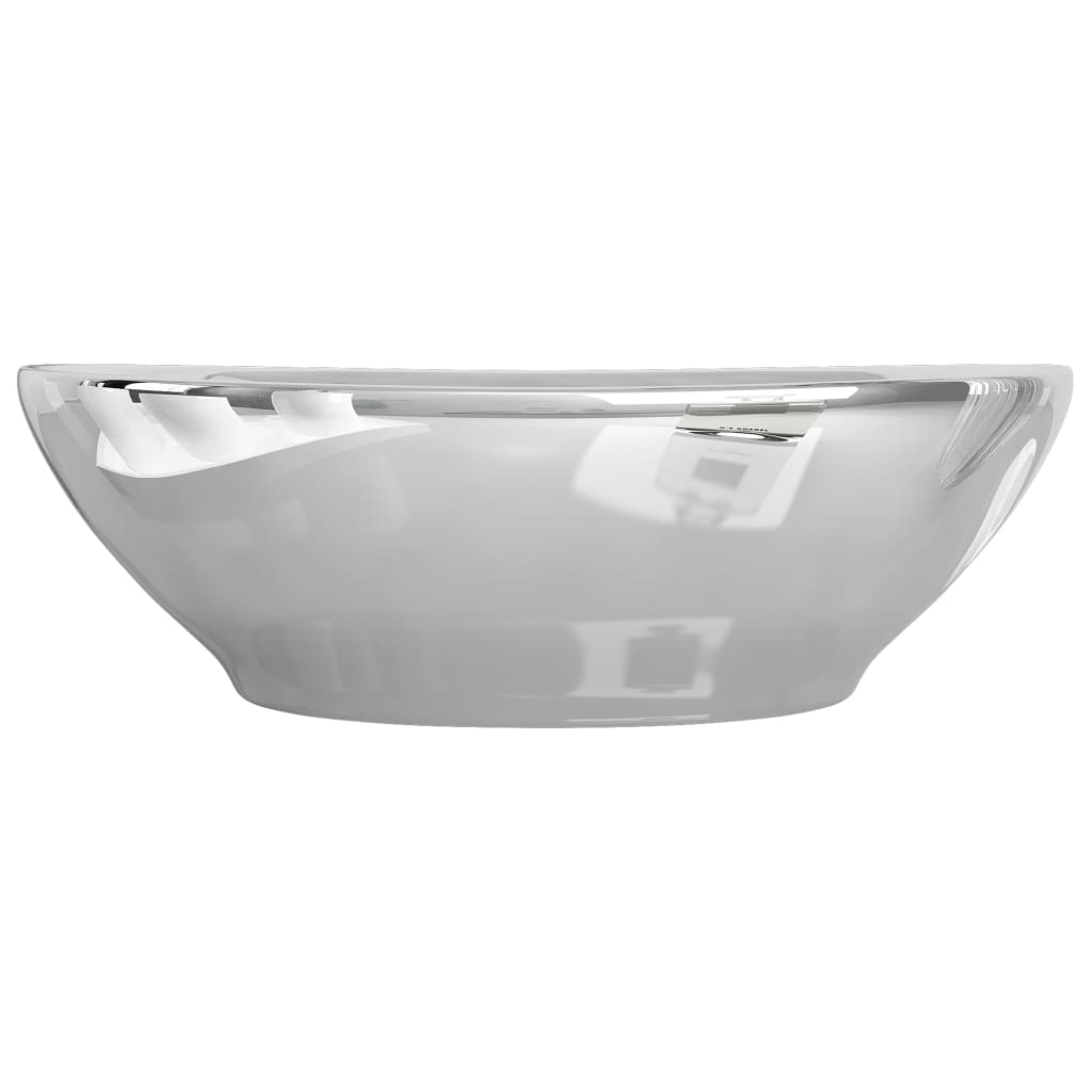 Keramik Waschbecken Oval 40x33cm Waschschale Waschtisch Aufsatzwaschtisch Becken - Produktbild 4