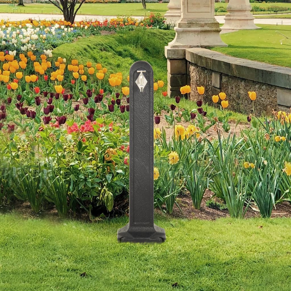 Wassersäule Wasserzapfsäule Garten Entnahmestelle Wasserzapfstelle Steinoptik