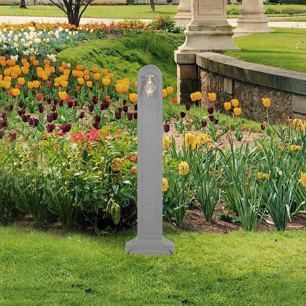 Wassersäule Wasserzapfsäule Garten Entnahmestelle Wasserzapfstelle Steinoptik