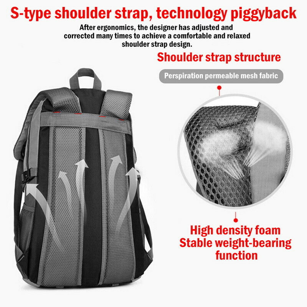 40L 60L 100L Hiking Camping Backpack Waterproof Travel Luggage Rucksack Bag New - Produktbild 7