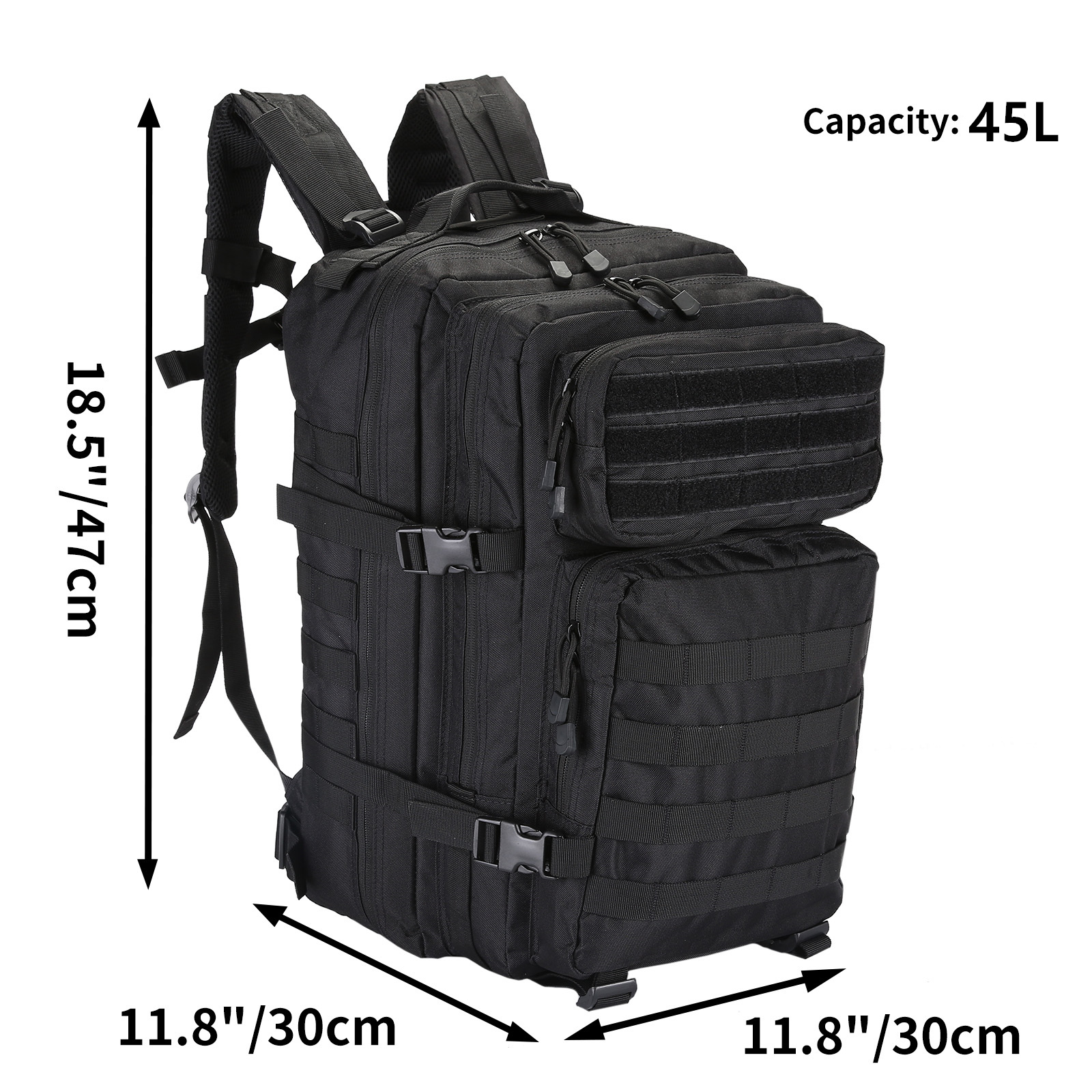 12L 25L 40L Military Tactical Backpack Molle Army Rucksack Camping Hiking Bag