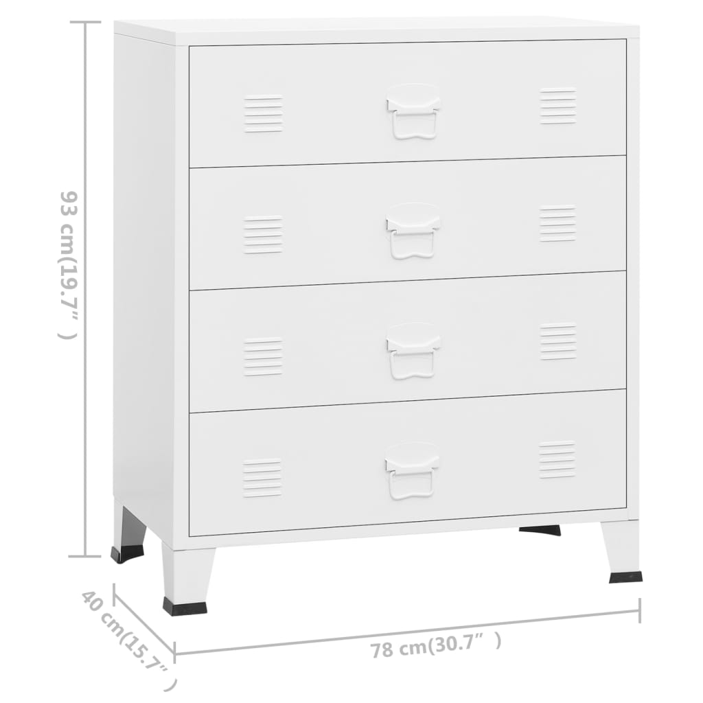 Schubladenschrank Metall Kommode Beistellkommode Flurschrank Schrank Sideboard