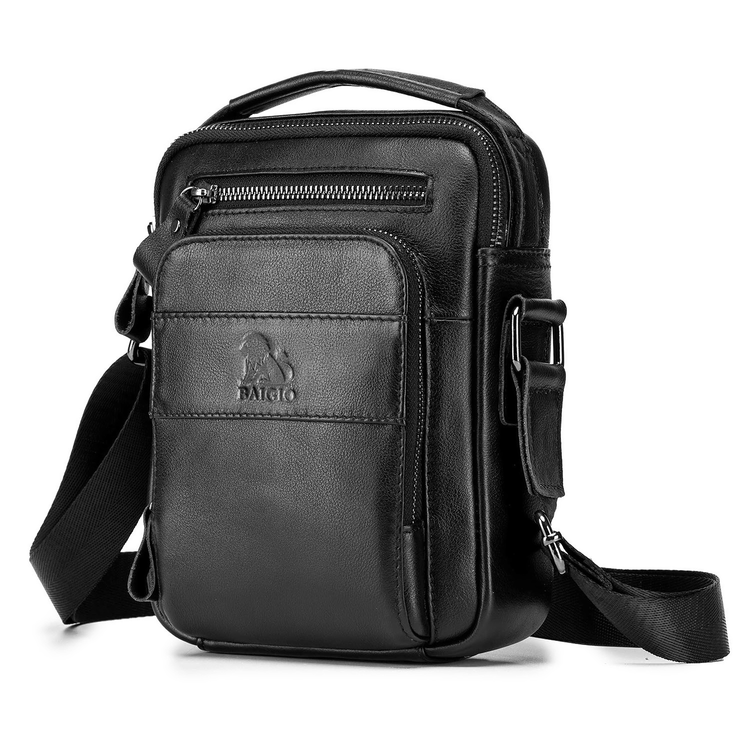 Men’s Genuine Leather Messenger Bag Business Bag Retro Satchel Shoulder Bag
