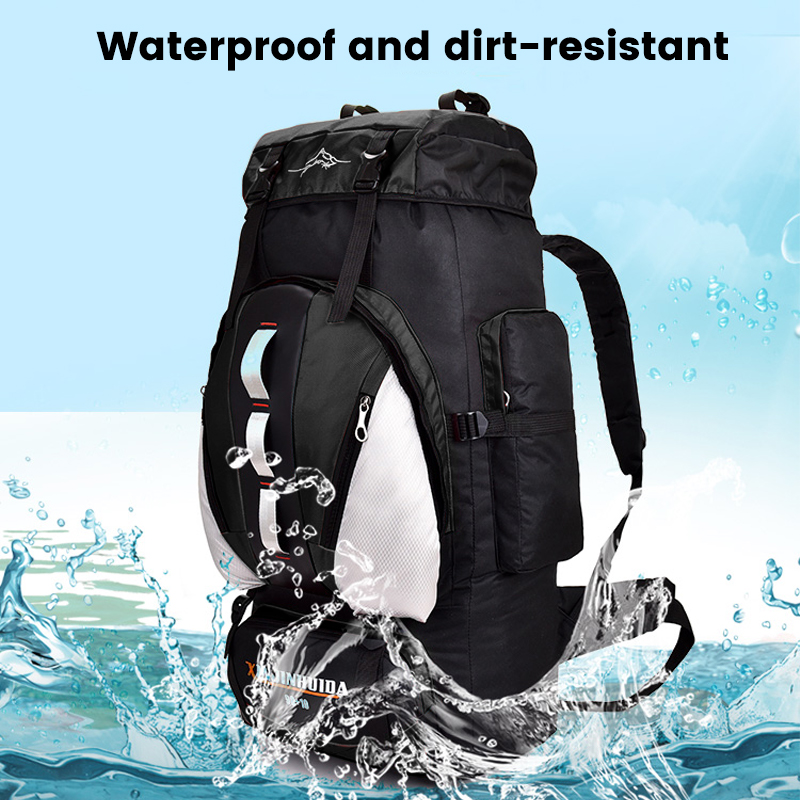 Wesoke 100 liter Camping Rugzak Wandelen Rugzak Voor Mannen Vrouwen, Extra Grote Waterdichte Outdoor Reizen Rugzak, Oversized verdikte Verstelbare MOLLE rugzak, zwart