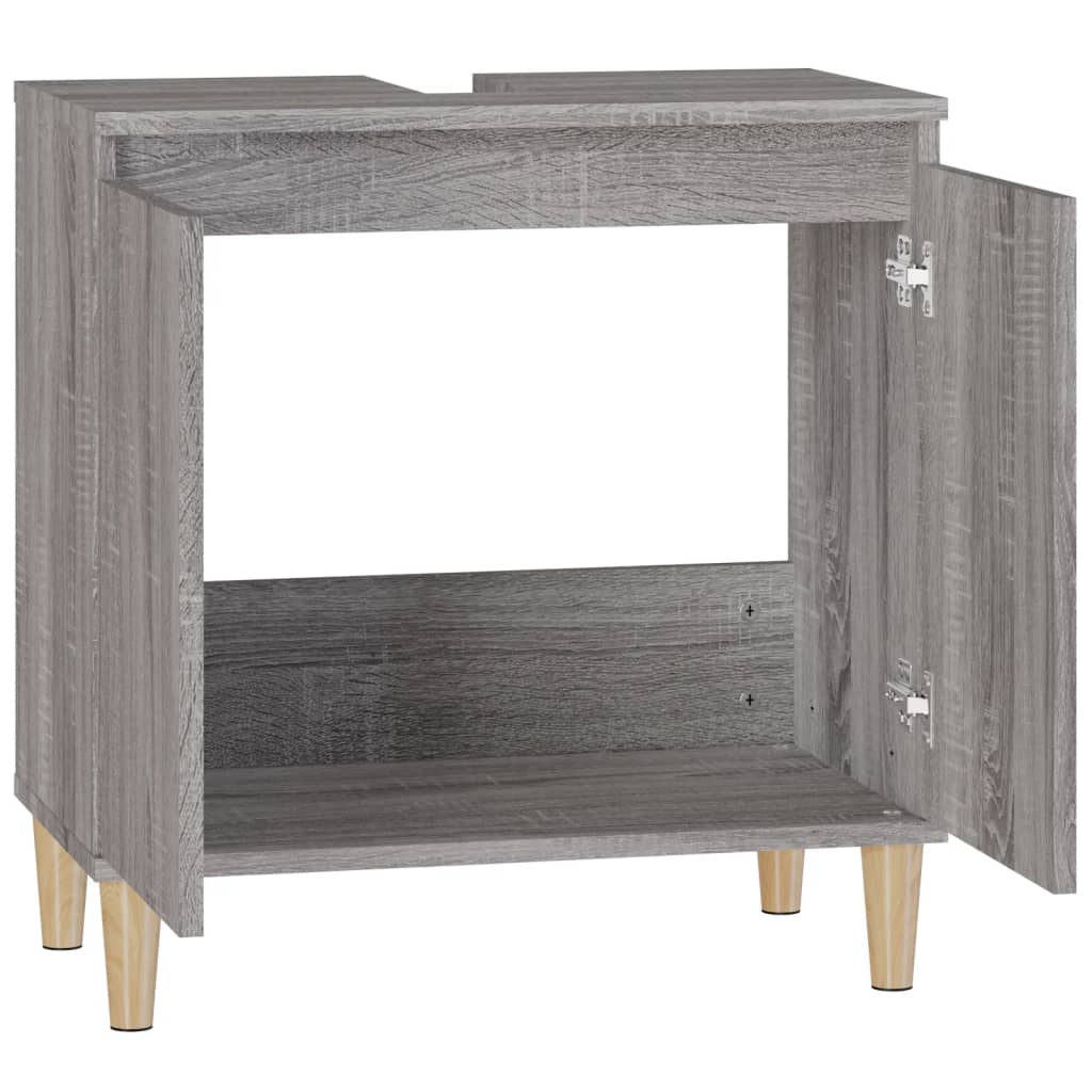 Waschbeckenunterschrank Waschtisch Unterschrank Badschrank Holzwerkstoff 2 Türen - Produktbild 6