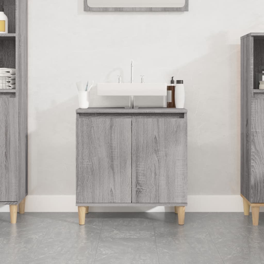 Waschbeckenunterschrank Waschtisch Unterschrank Badschrank Holzwerkstoff 2 Türen