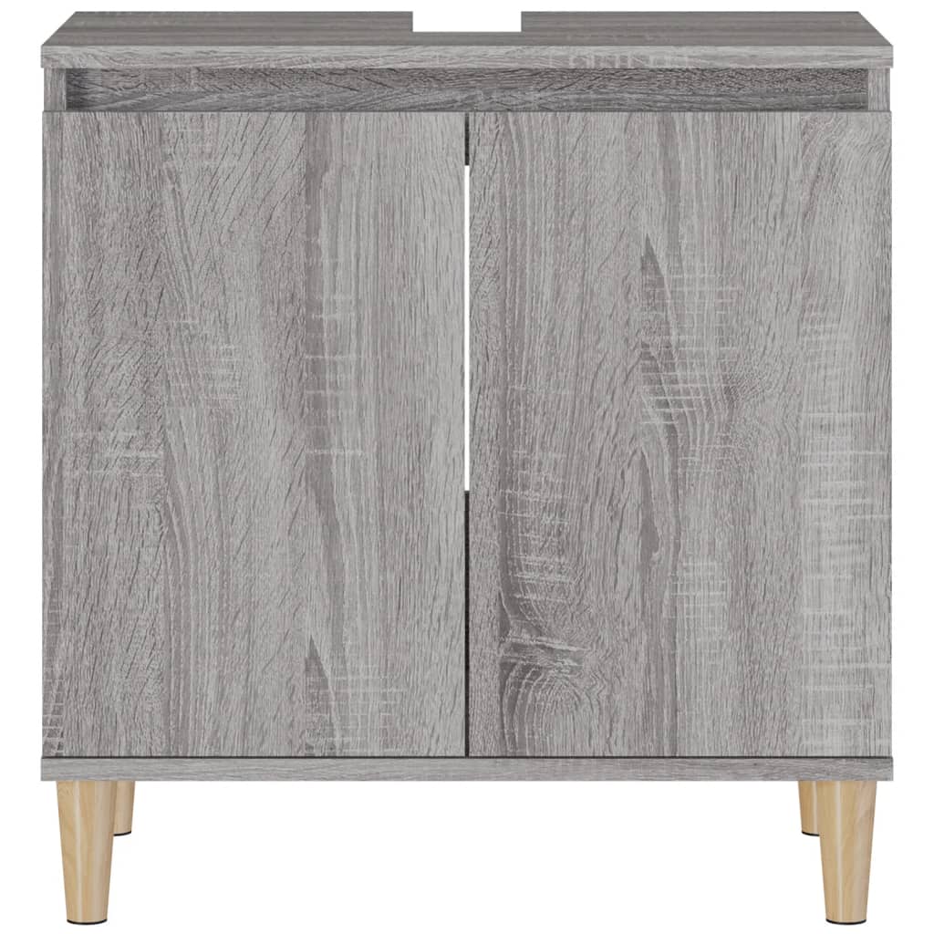 Waschbeckenunterschrank Waschtisch Unterschrank Badschrank Holzwerkstoff 2 Türen - Produktbild 5