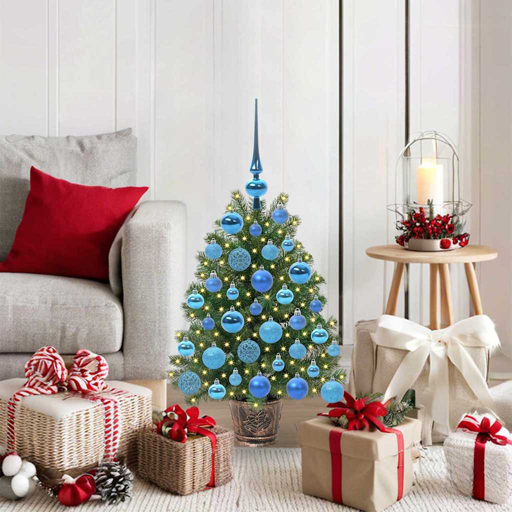 Künstlicher Weihnachtsbaum mit Ständer Grün PE und PVC Baum Indoor DE