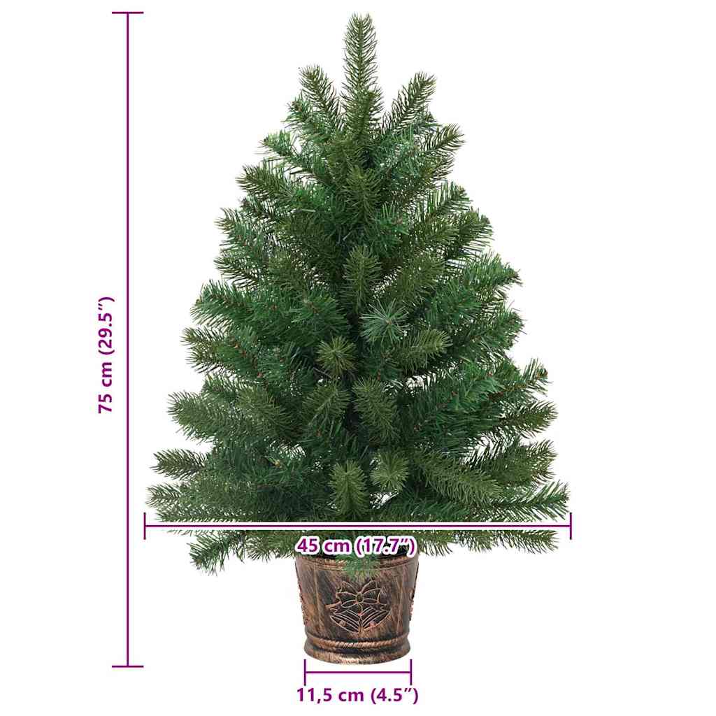 Künstlicher Weihnachtsbaum mit Ständer Grün PE und PVC Baum Indoor vidaXL