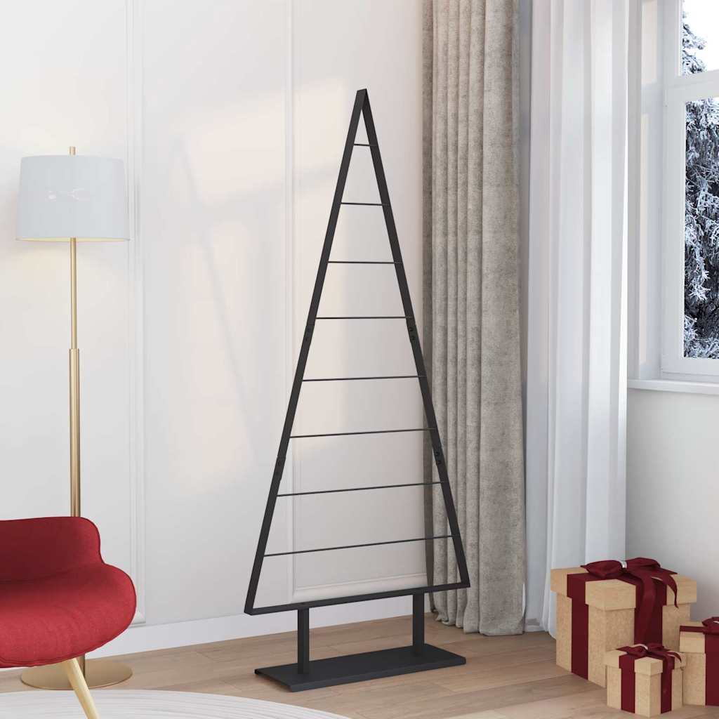 Metall Weihnachtsbaum mit Ständer Schwarz Stahl Metallbaum Moderner vidaXL