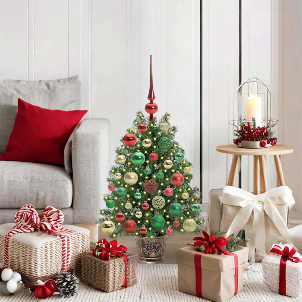 Künstlicher Weihnachtsbaum mit Ständer Grün PE und PVC Baum Indoor vidaXL