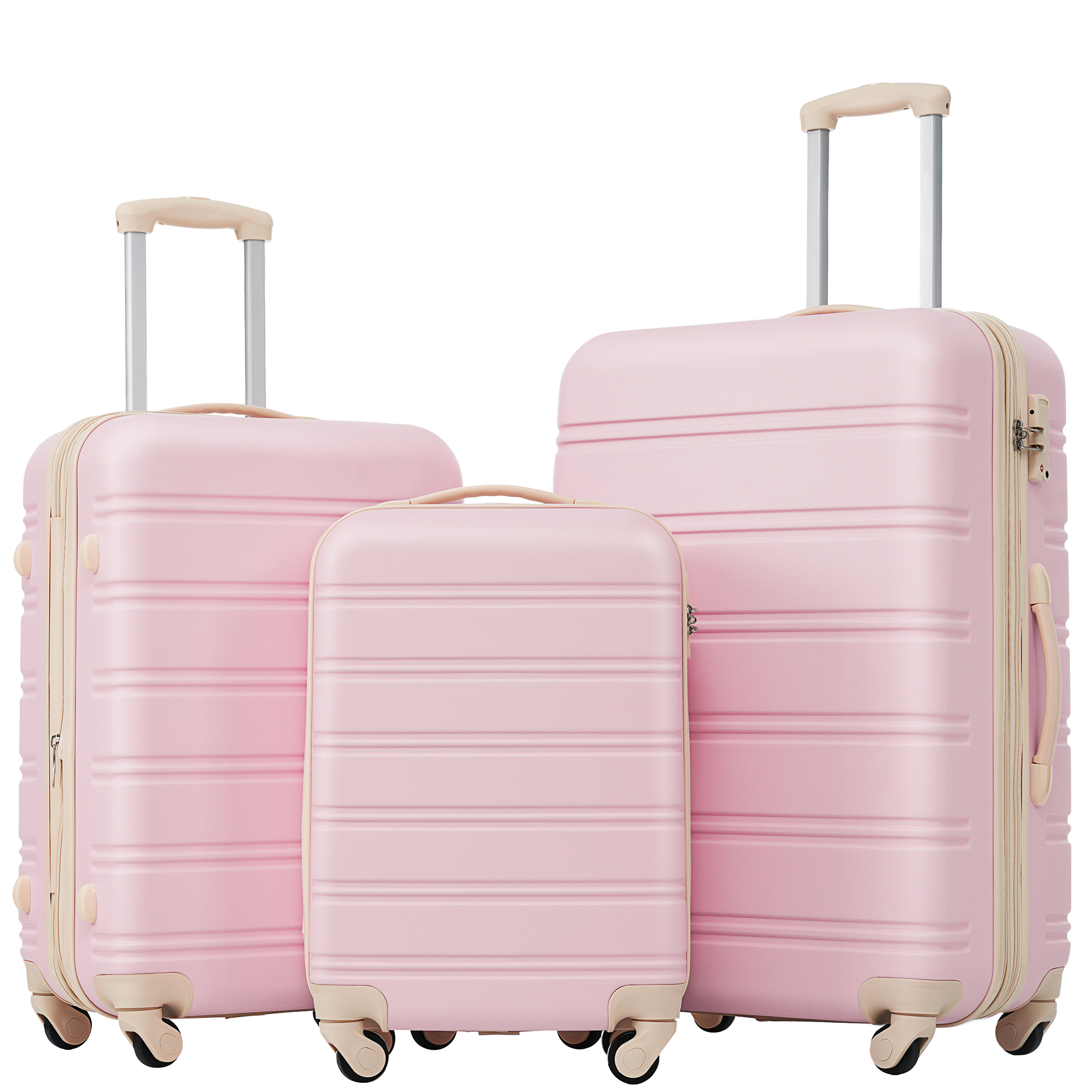 3 Piece Luggage Set Hardshell Carry on Suitcase with Spinner & TSA 20”24”28”