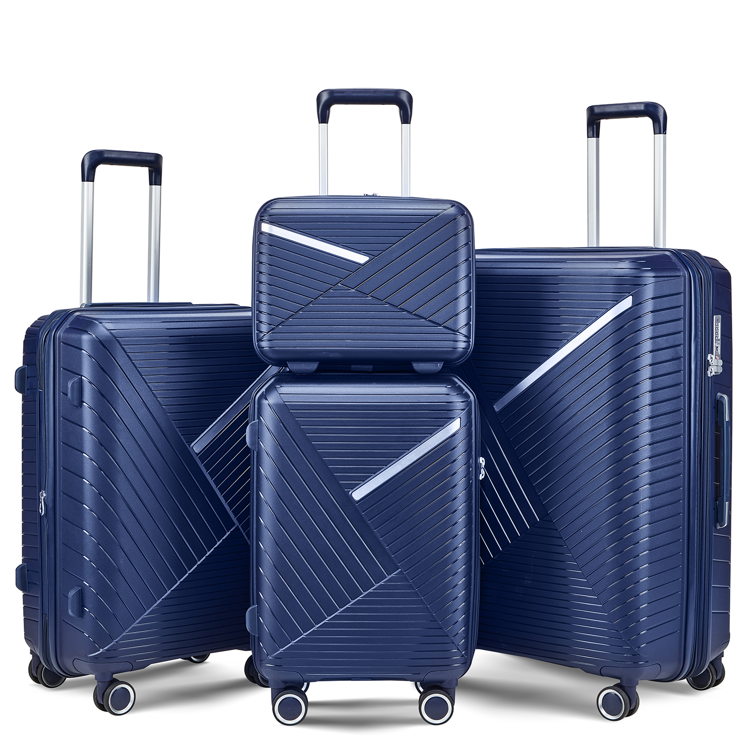 Sets 4 Pcs Carry On Luggage Expandable Hardshell Suitcase 14/20/24/28''