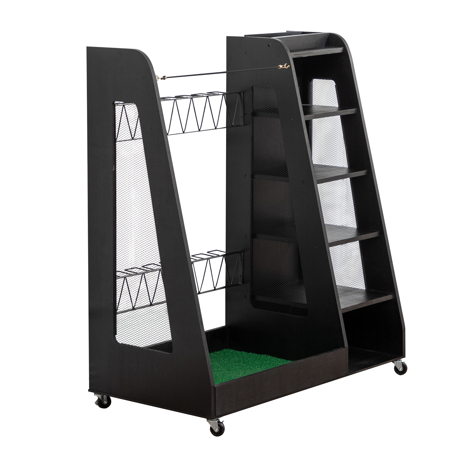 Bag Organizer For 2 Golf Bags Wooden Car Garage Golf Club Shed Storage Rack