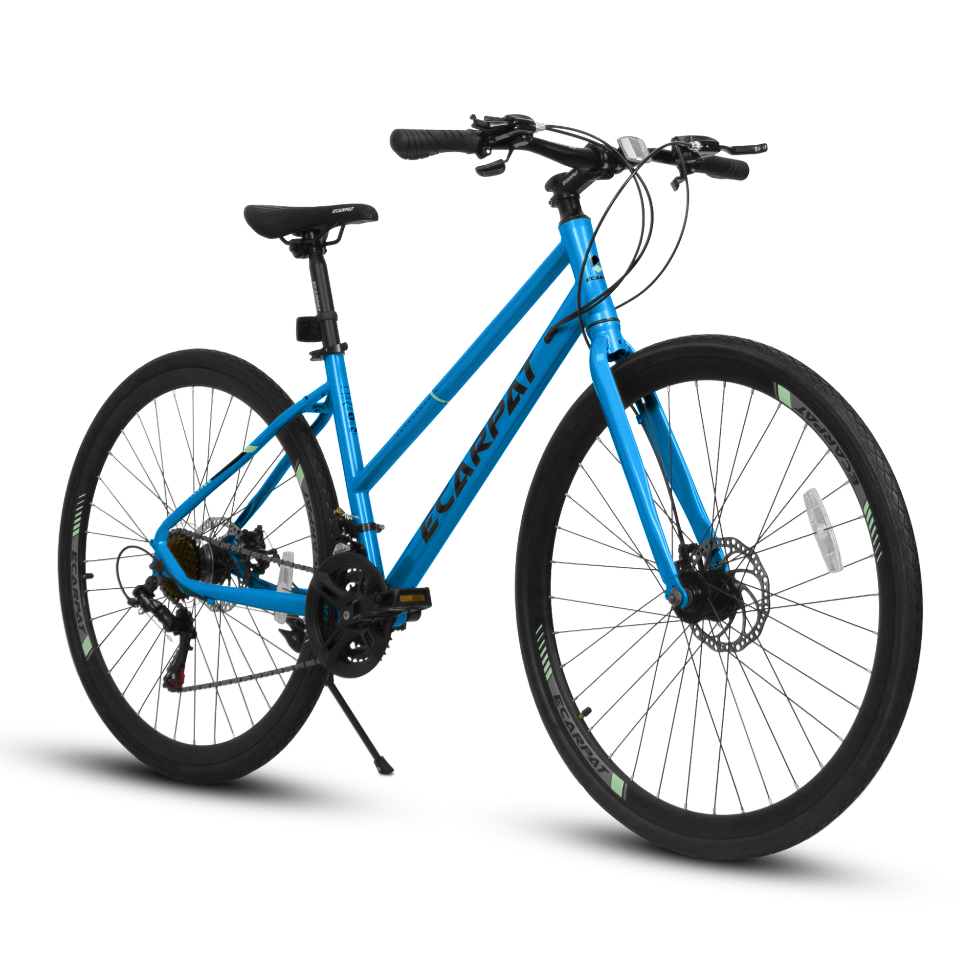 Road Riding Bike with Aluminum Alloy Wheels Disc Brakes 21-S