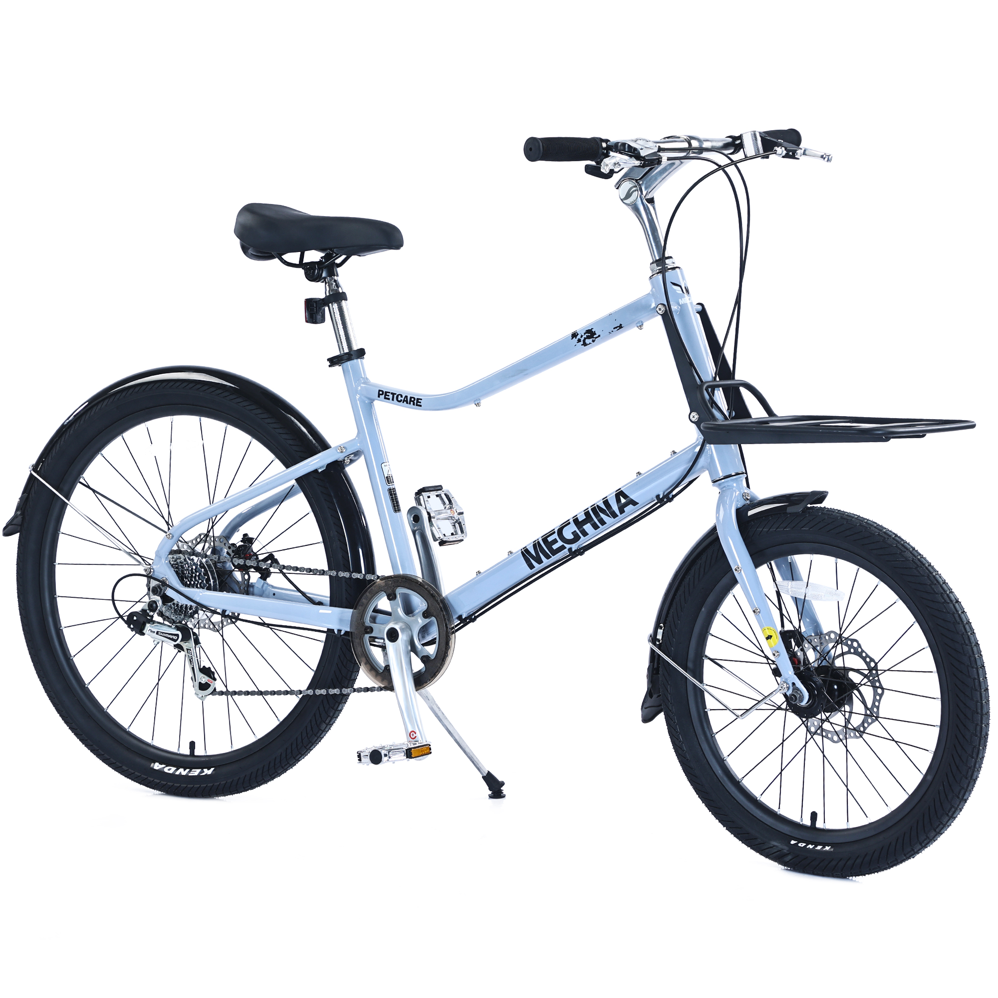 26" Cargo Bike 7 Speed Aluminum Alloy Frame Men Women Commuter Riding Bicycle