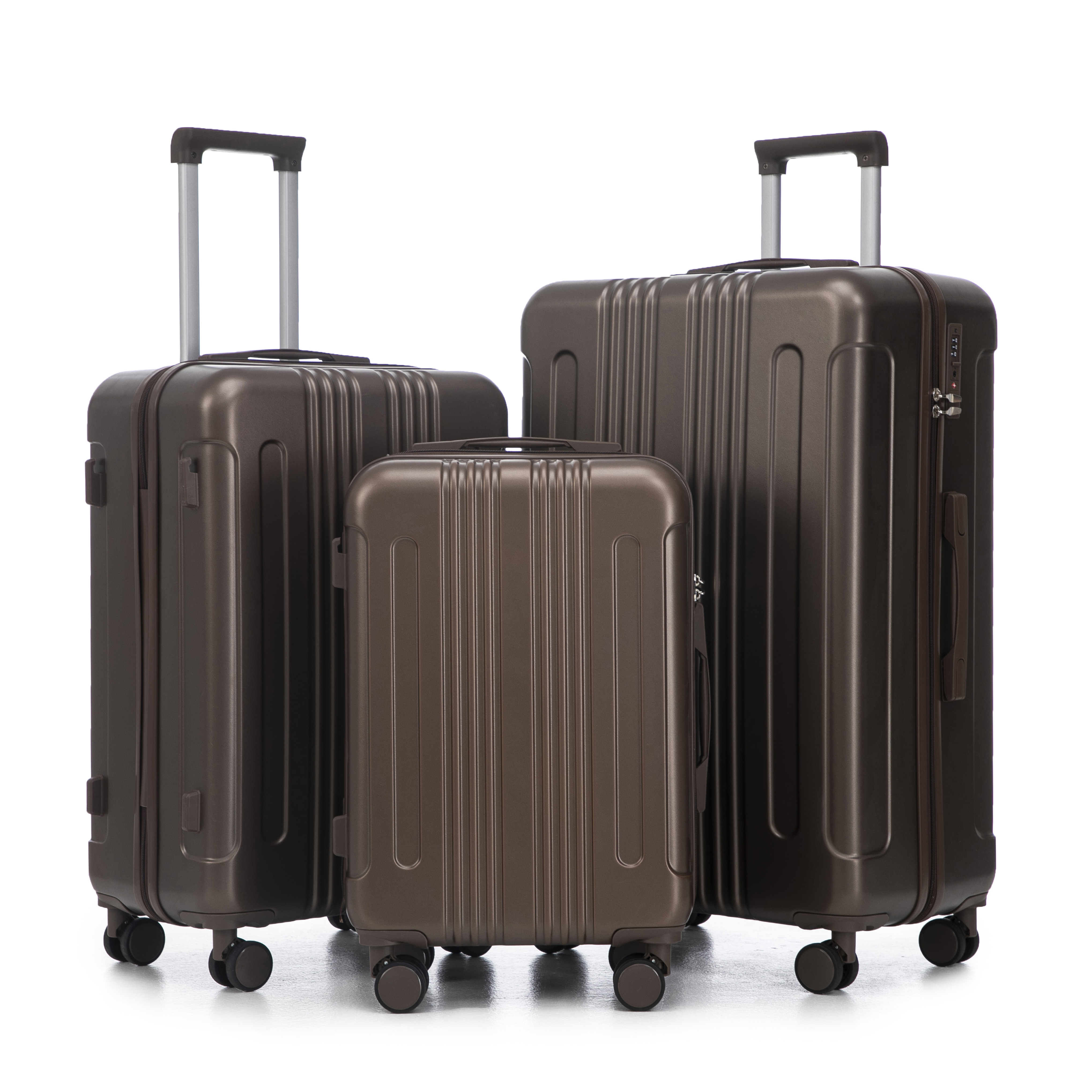 3 Piece Luggage Set ABS Hardshell Carry on Suitcase with Spinner & TSA Lock