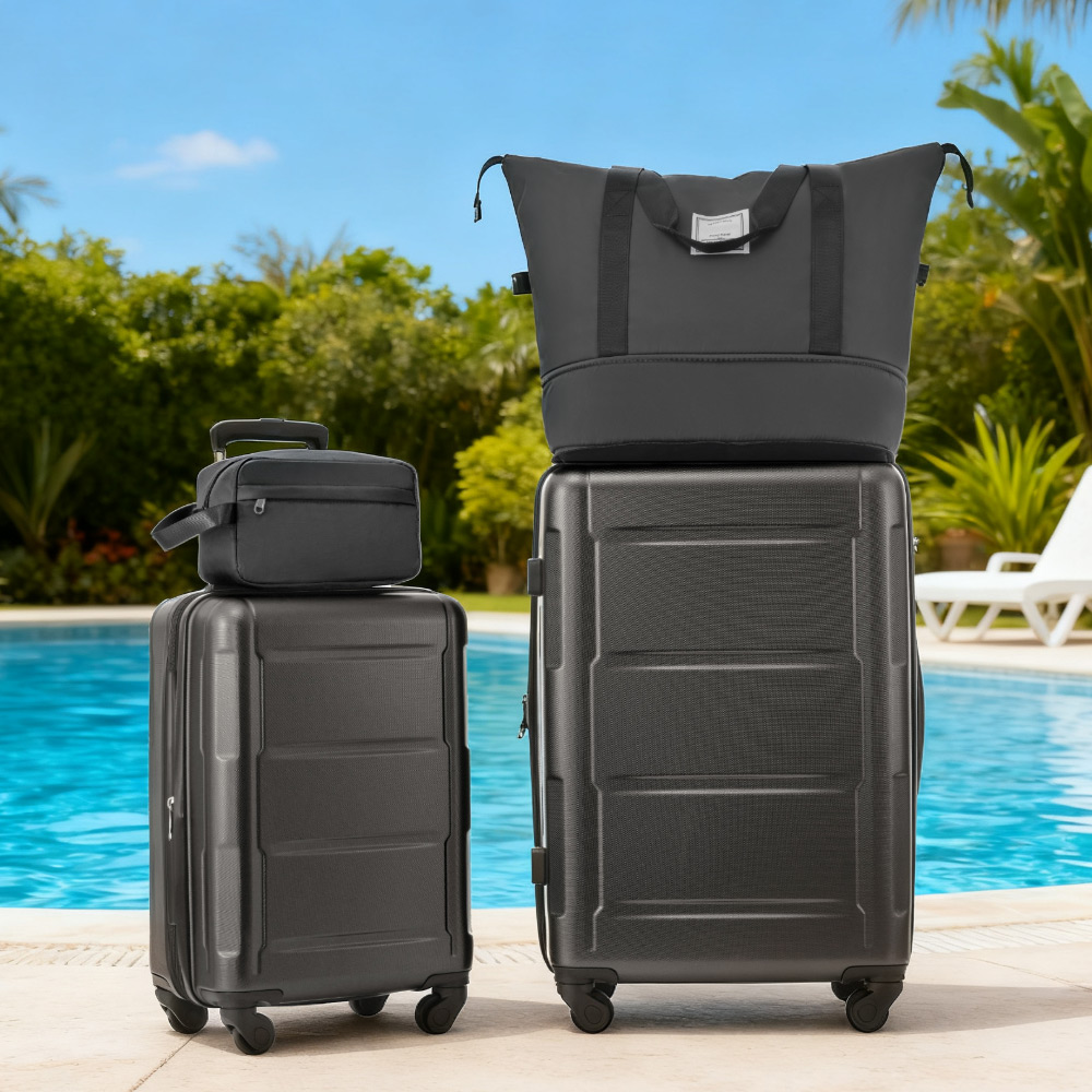 2 Piece Luggage Set with Bags Expanable Spinner Wheels Suitcase 20inch+28inch