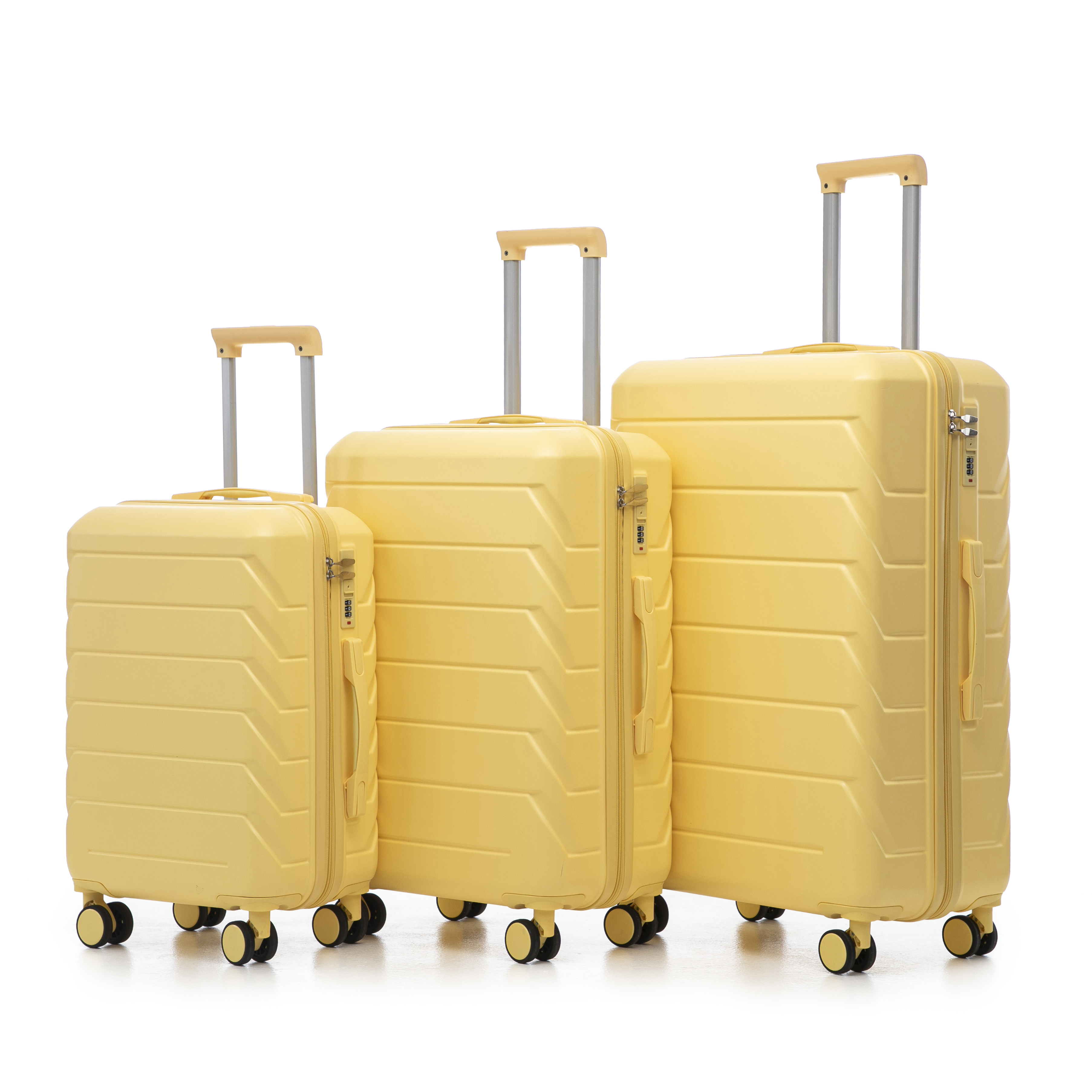20″/24″/28″ 3 pcs/set in ABS Spinner Wheel Luggage Hardshell Travel Suitcase Set