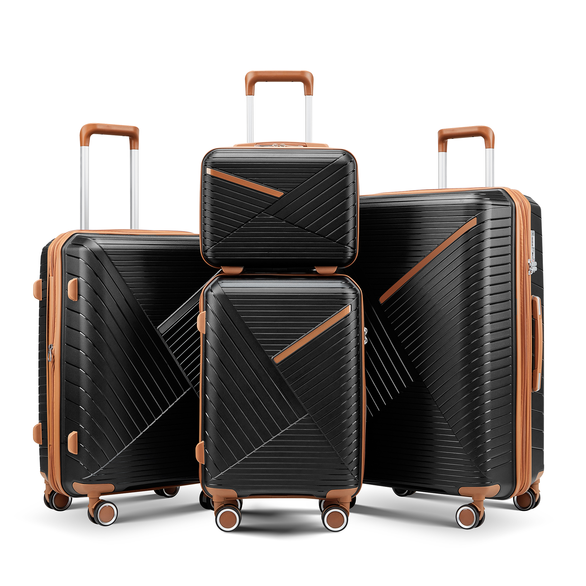 Sets 4 Pcs Carry On Luggage Expandable Hardshell Suitcase 14/20/24/28''