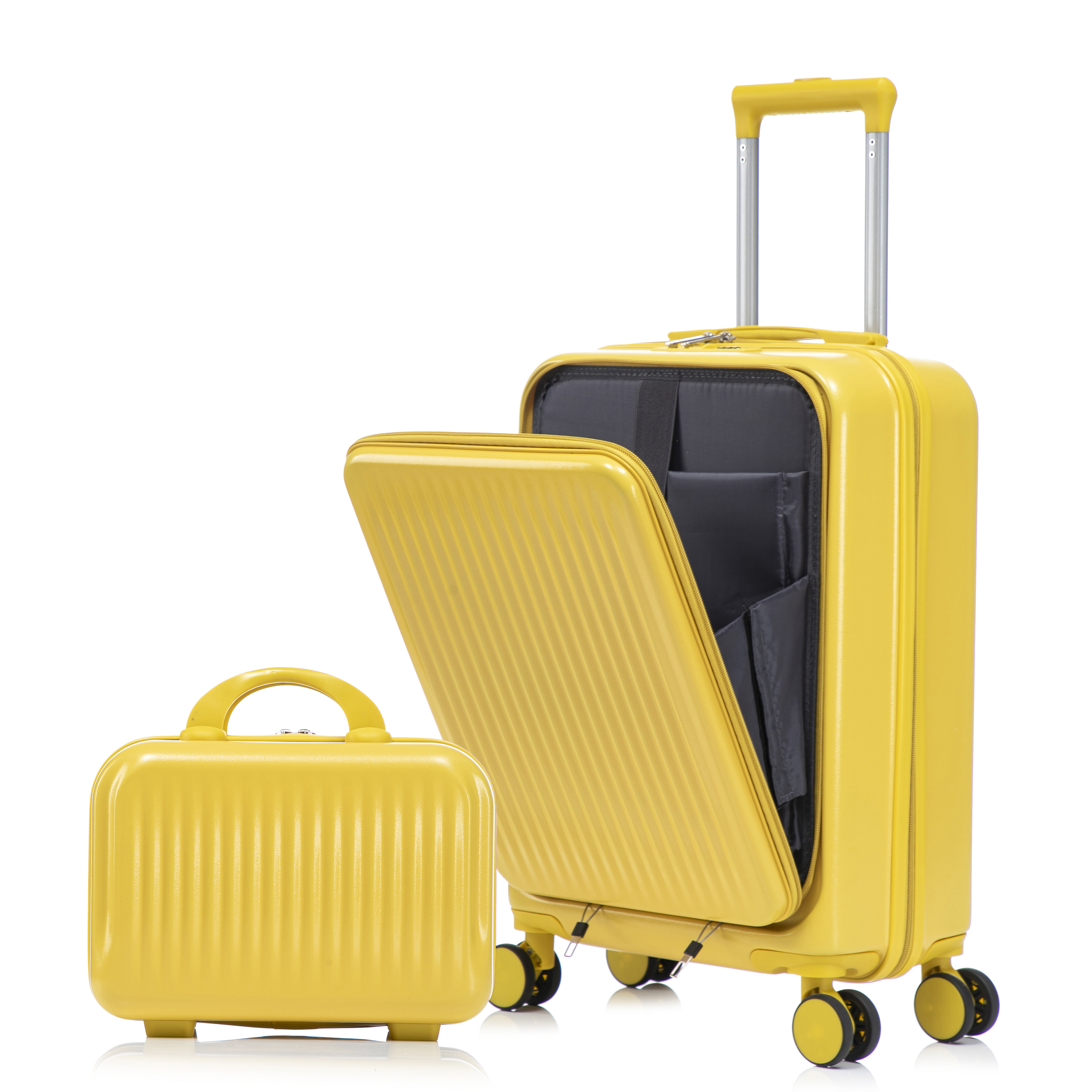 14″/20″ 2-Piece Carry on Luggage Sets Hardshell Suitcase Spinner Wheel Luggage