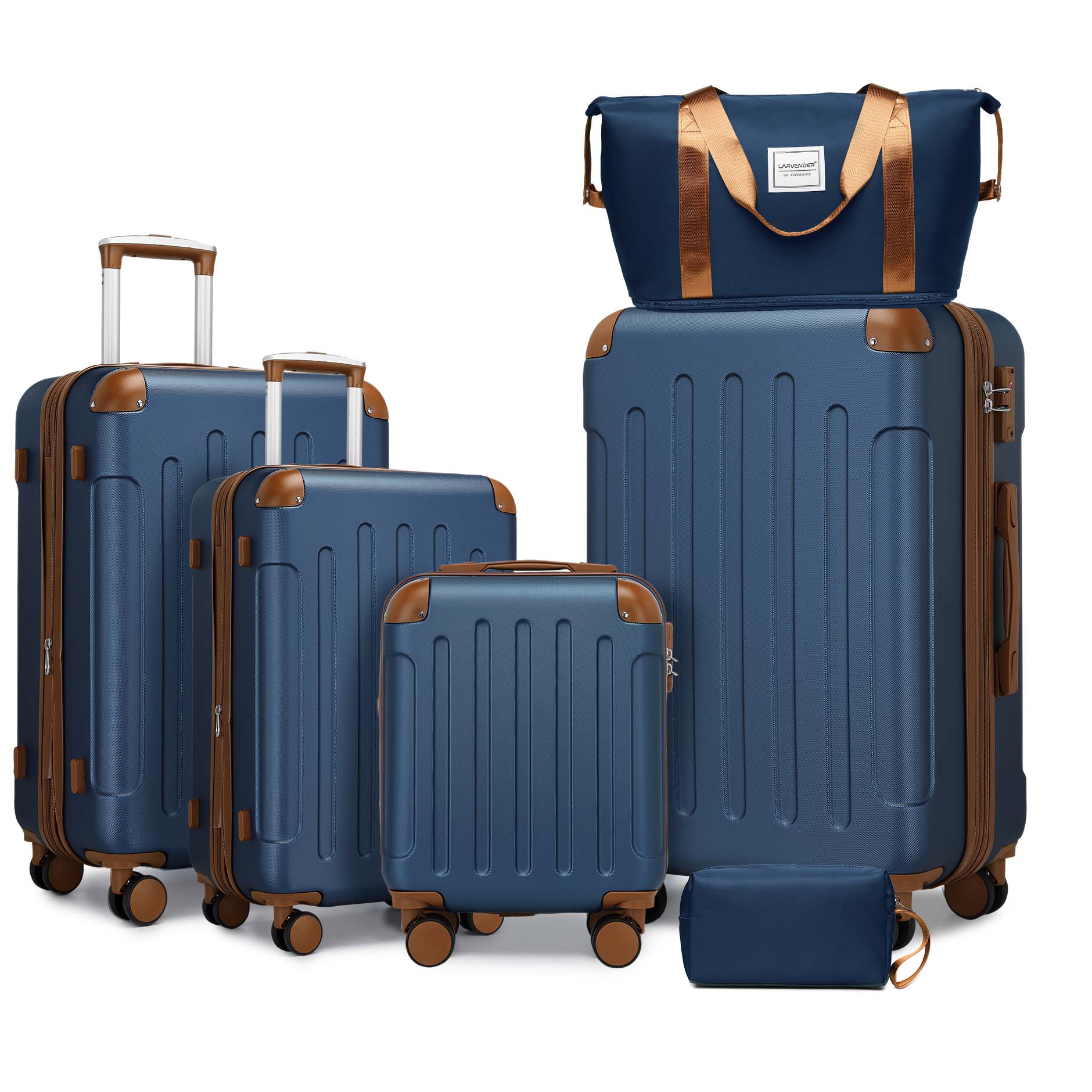 Luggage Sets 6 Piece with Duffel Bags Expandable Business Travel Suitcase 6 Size