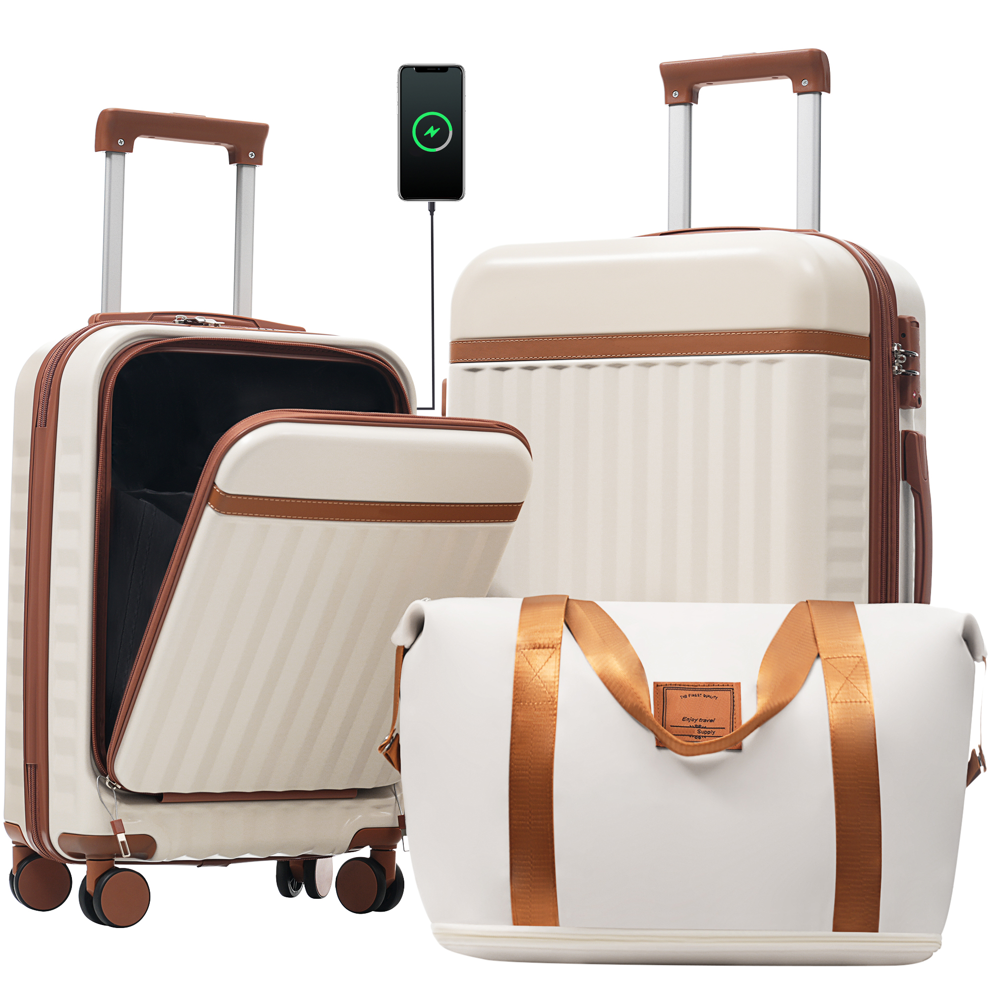 Sets Hardshell Suitcase Wheel Luggage With Travel Bag