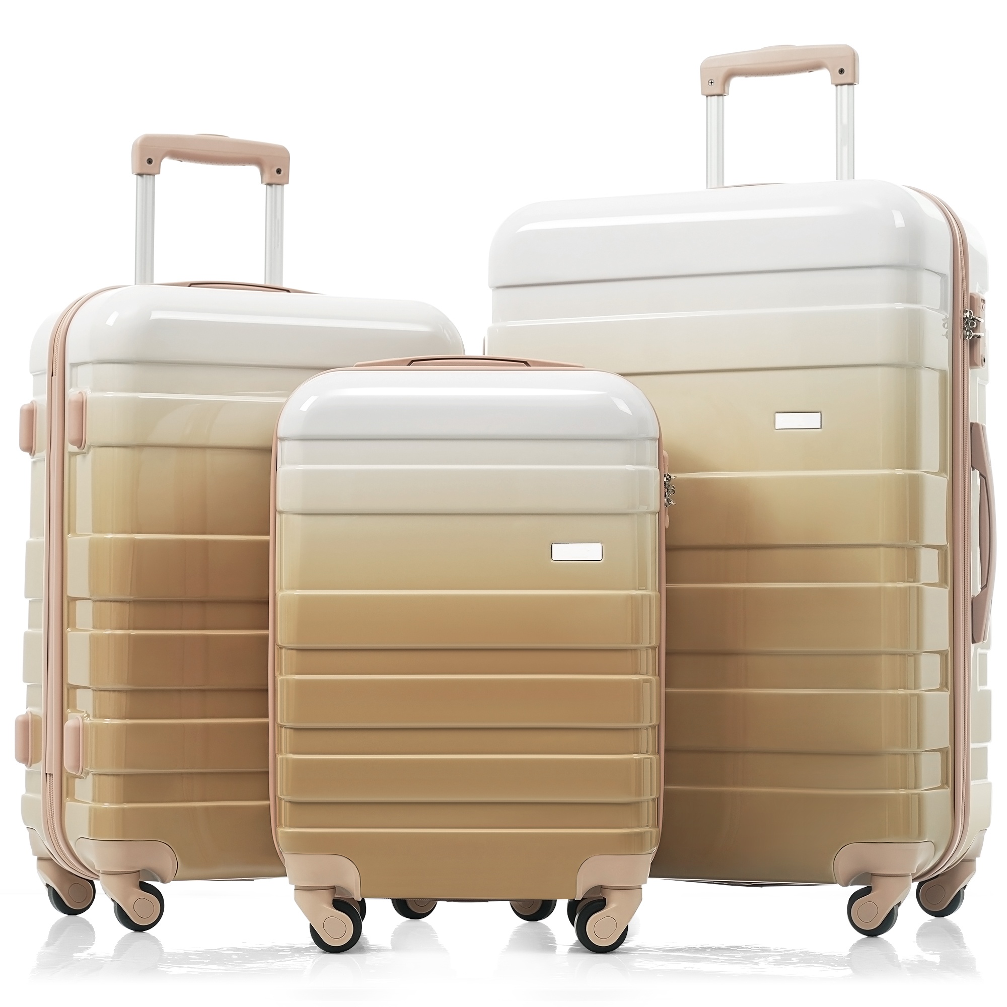 3 Piece Luggage Set Hardshell Carry on Suitcase 20”24”28” with Spinner & TSA
