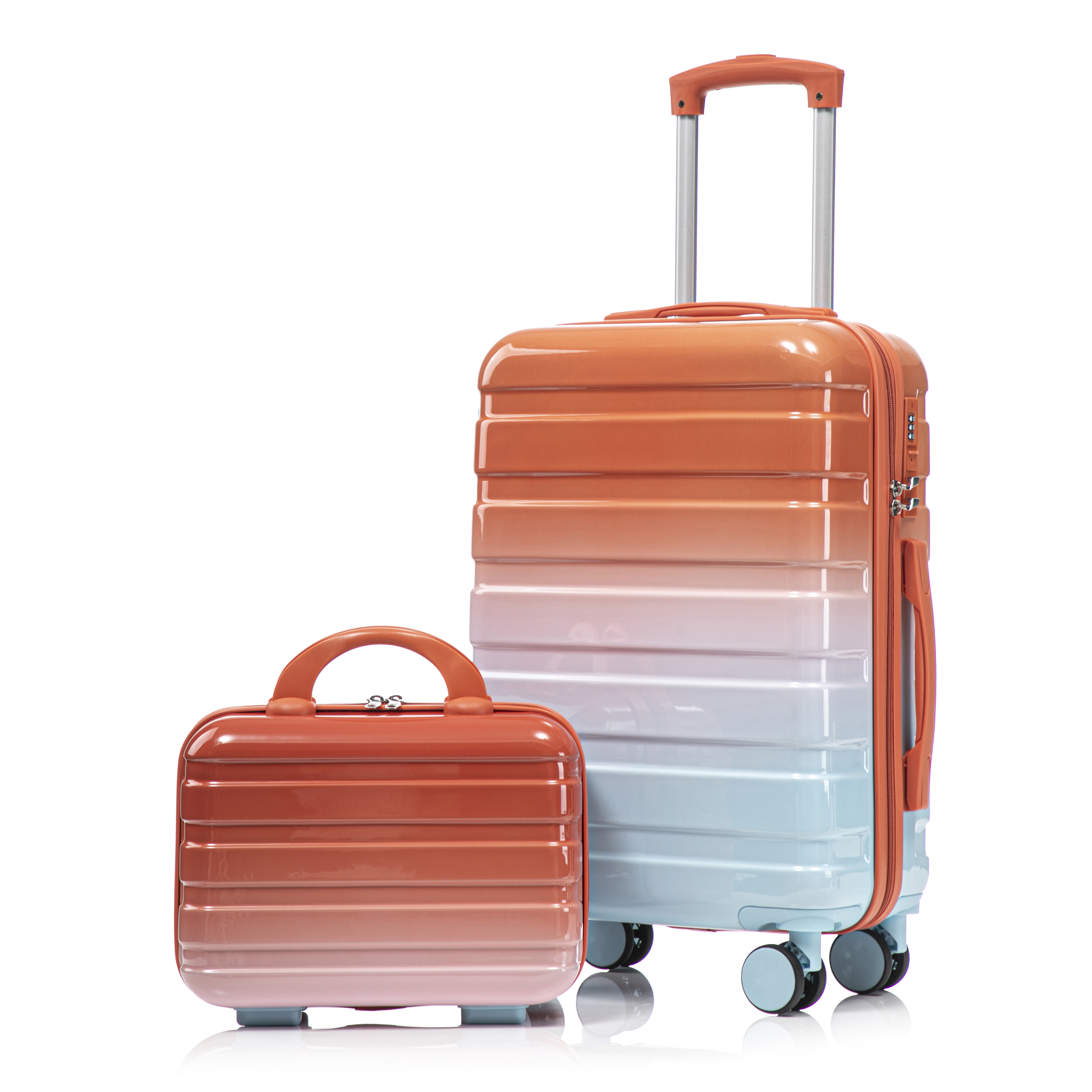 Set Hardshell Carry On Luggage Suitcase W/ Combination Lock 