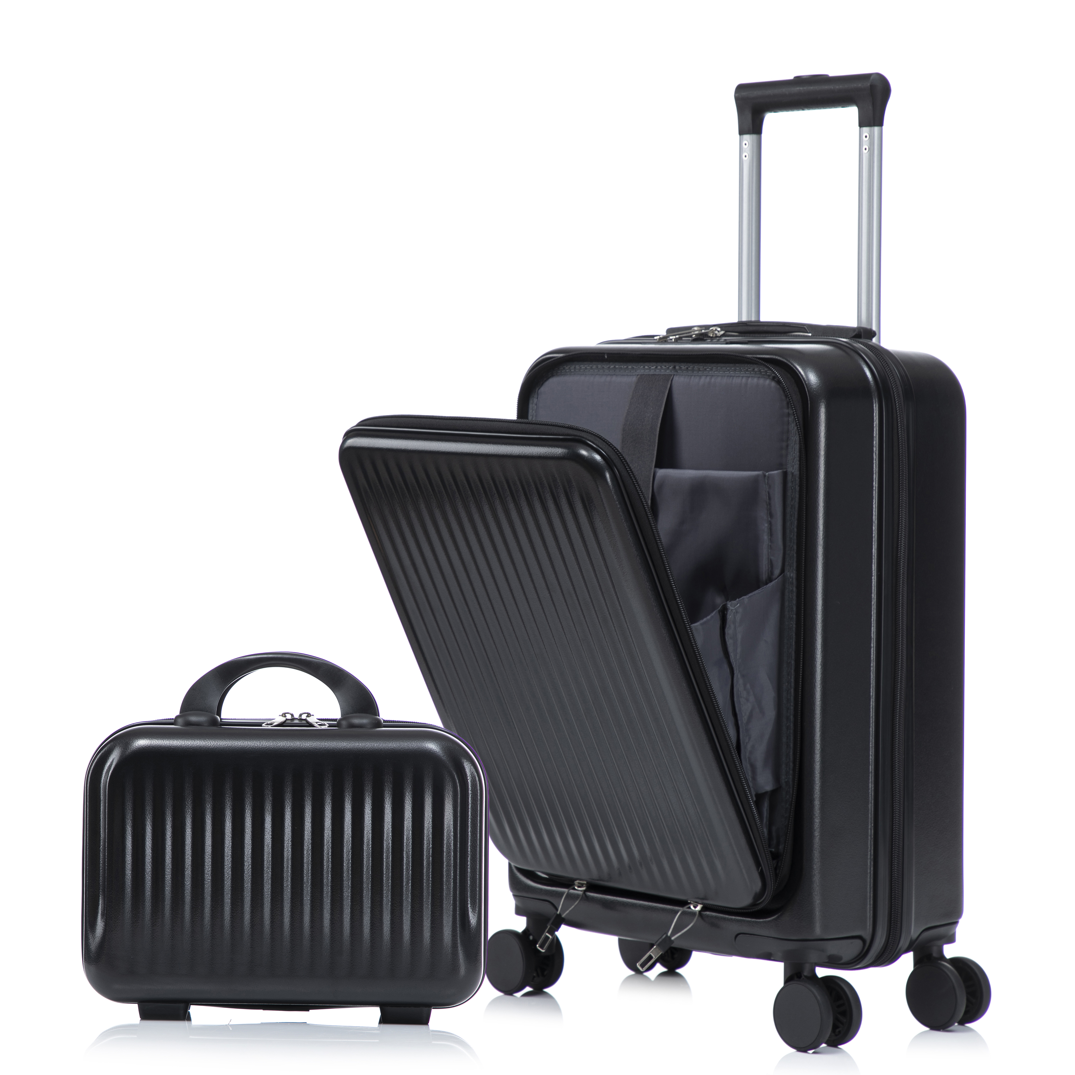 14″/20″ 2-Piece Carry on Luggage Sets Hardshell Suitcase Spinner Wheel Luggage