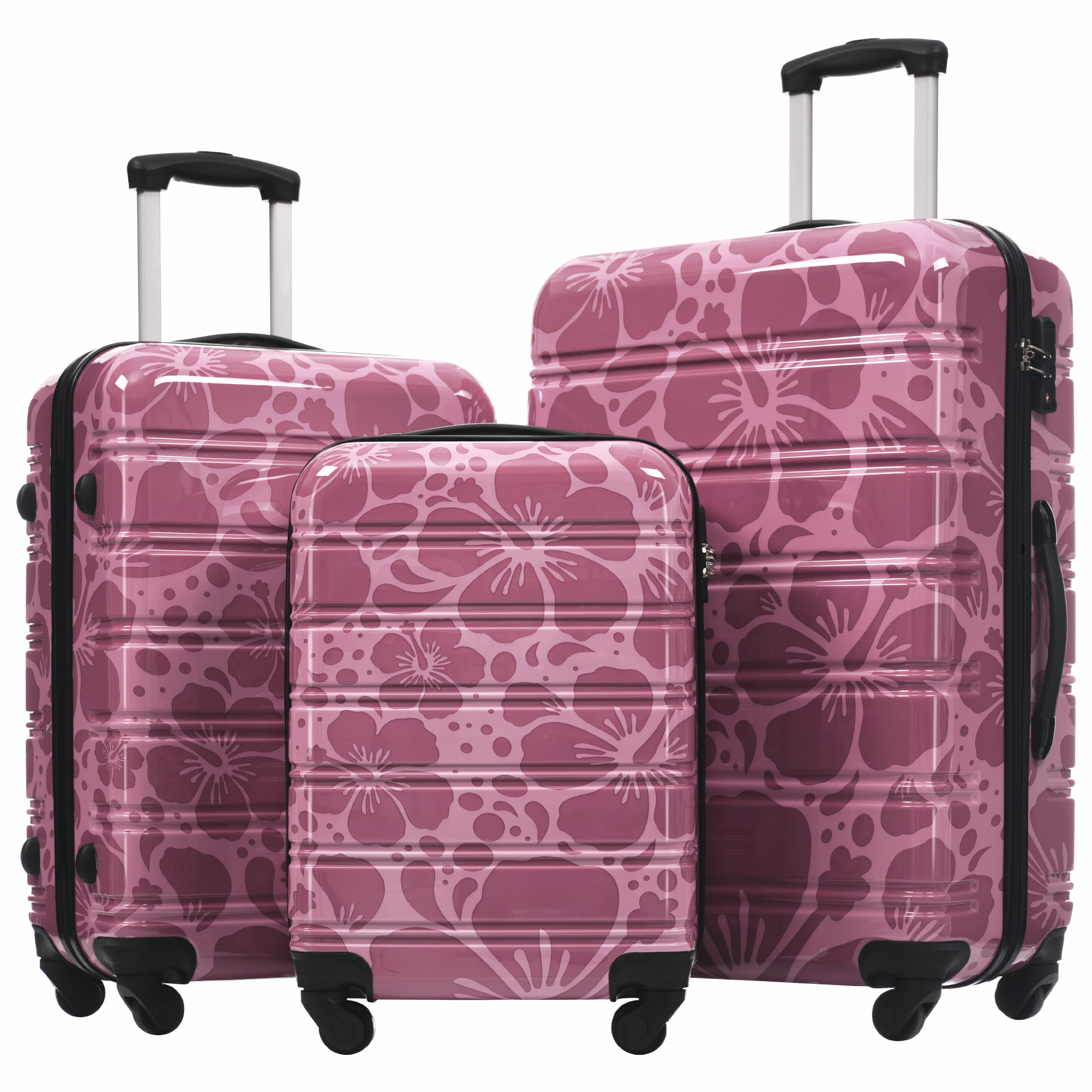 Set Hardshell Carry On Suitcase With Spinner & Lock 20''24''