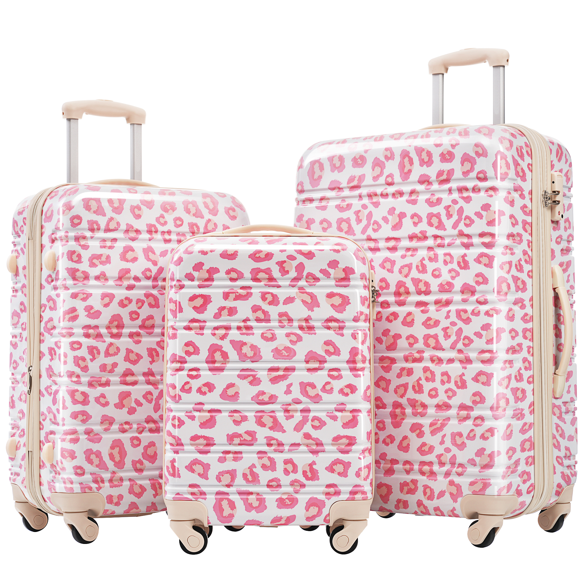 3 Piece Luggage Set Hardshell Carry on Suitcase with Spinner & TSA 20”24”28”