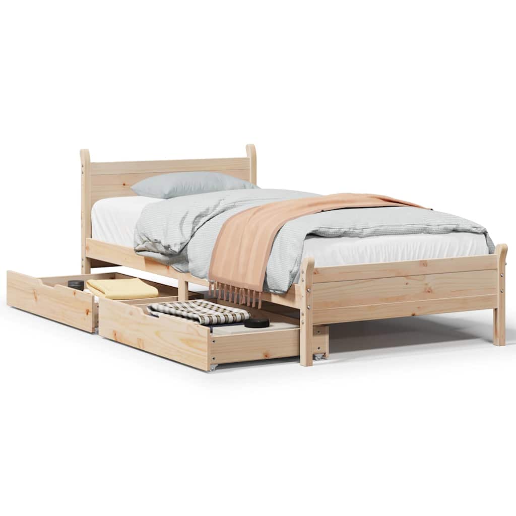 Bettgestell Massivholzbett Bett Schlafzimmermöbel Kiefernholz ohne Matratze - Produktbild 7