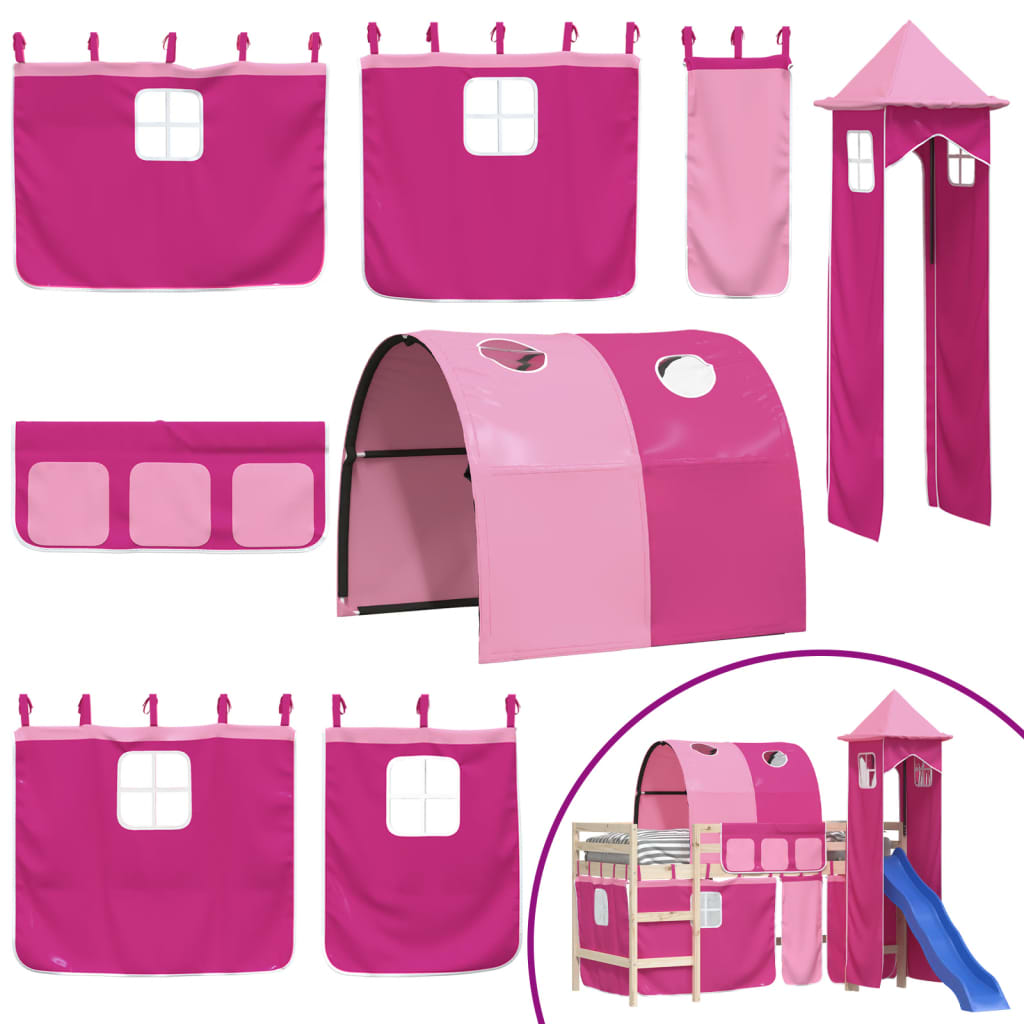 Vorhänge Vorhang Set für Hochbett mit Tunnel Vorhang Set Bettvorhang Polyester - Produktbild 1