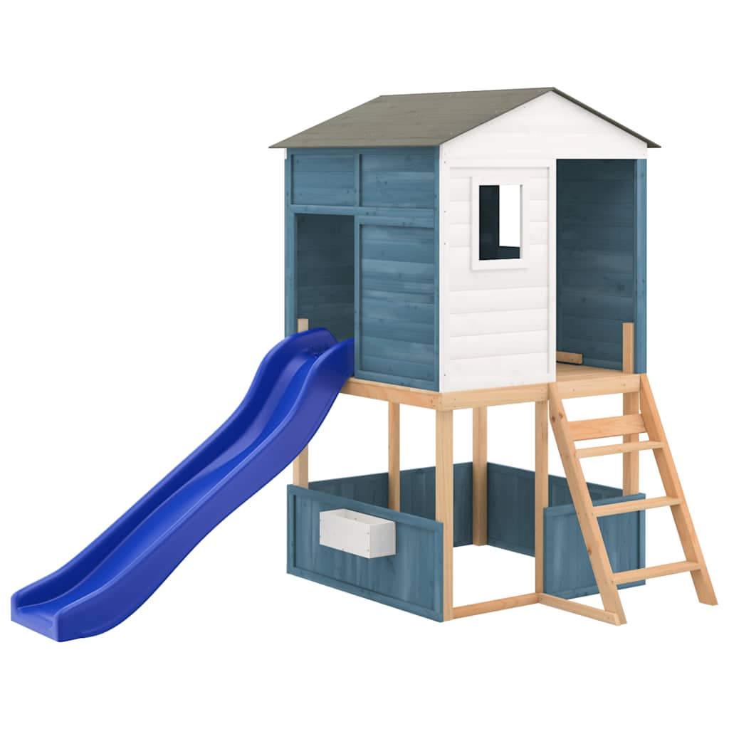 Spielturm Garten Stelzenhaus Kletterturm Spielhaus Massivholz Tanne vidaXL - Produktbild 1