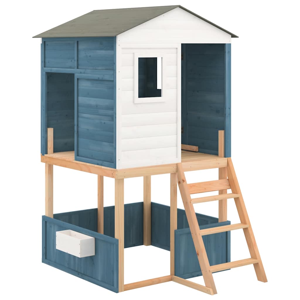 Spielturm Garten Stelzenhaus Kletterturm Spielhaus Massivholz Tanne vidaXL - Produktbild 3