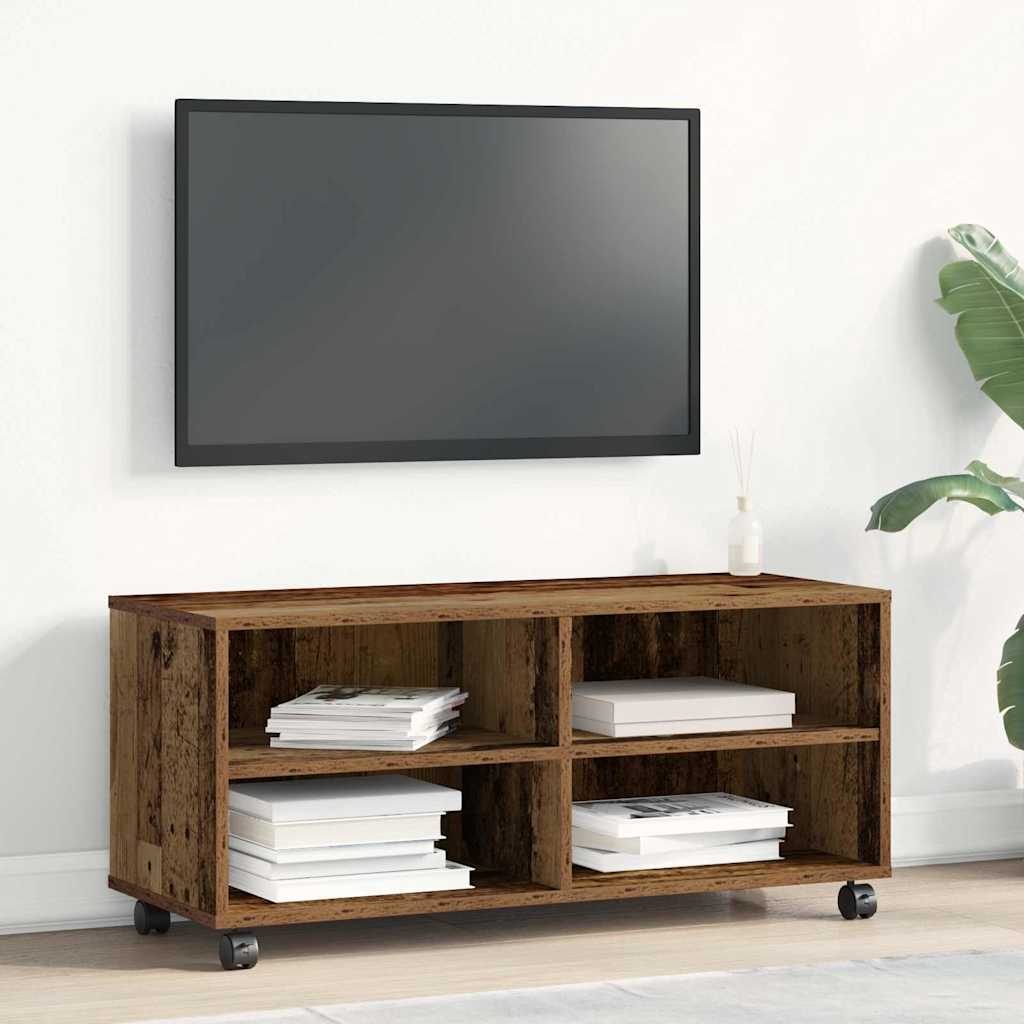 TV-Schrank mit Rollen Lowboard Fernsehschrank Fernsehtisch Holzwerkstoff