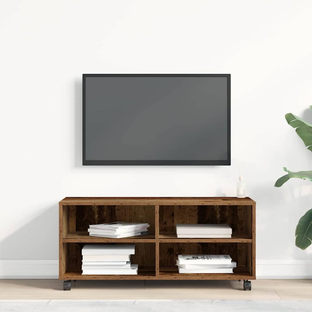 TV-Schrank mit Rollen Lowboard Fernsehschrank Fernsehtisch Holzwerkstoff - Produktbild 3