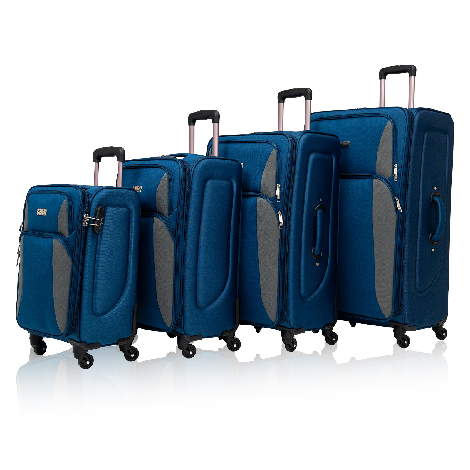 Expandable 4 Piece Set Suitcase Lightweight Luggage Travel S