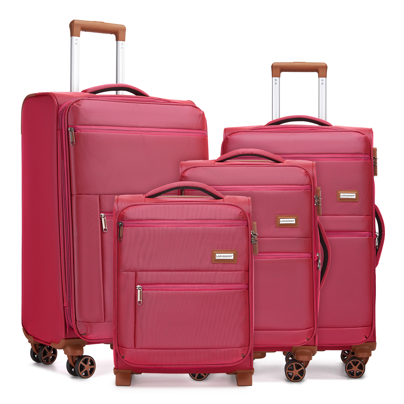 Sets 4 Piece Softside Suitcases With Spinner Wheels Travel S
