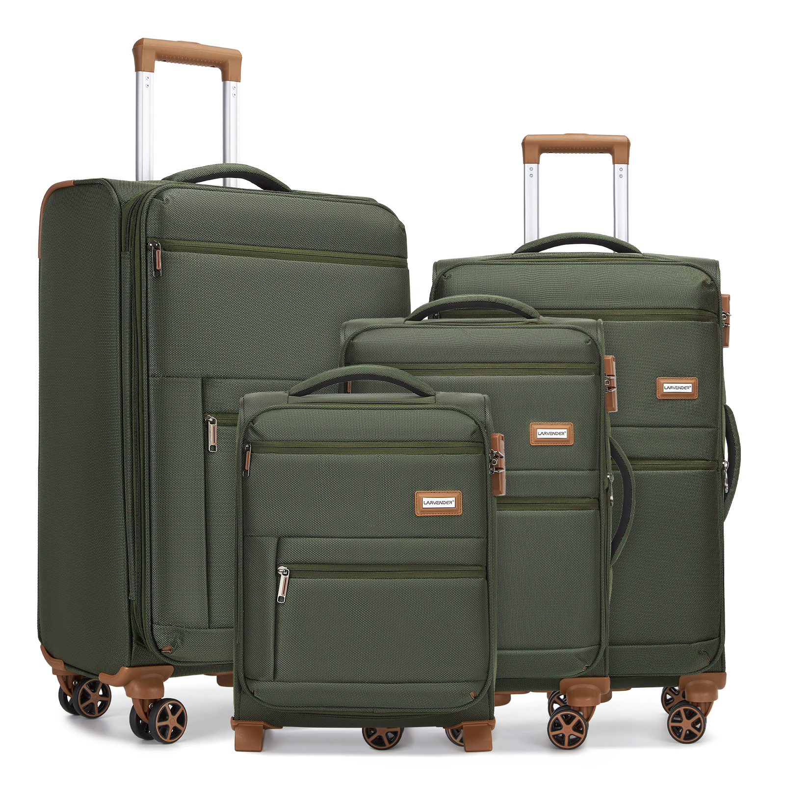 Sets 4 Piece Softside Suitcases With Spinner Wheels Travel S