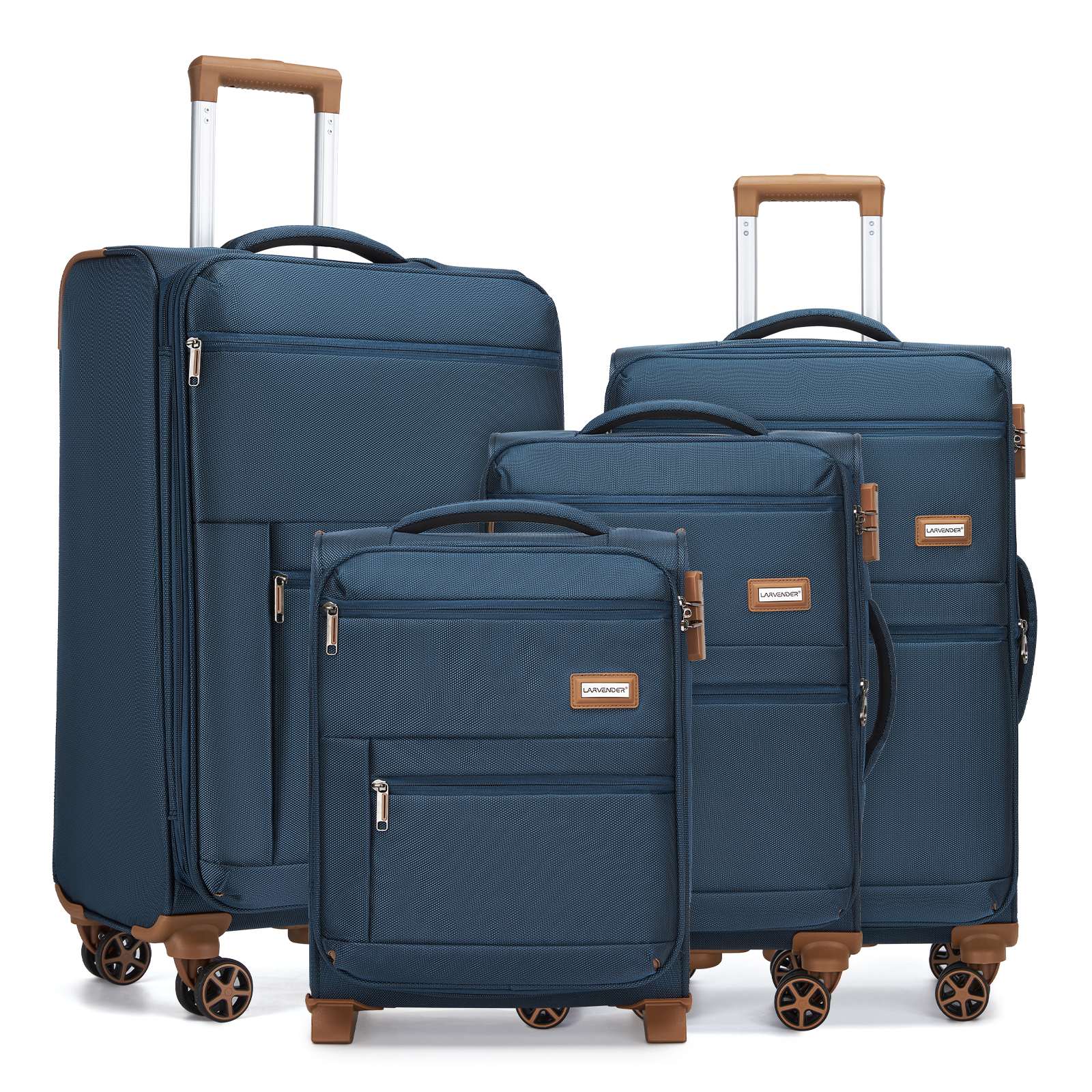 Sets 4 Piece Softside Suitcases With Spinner Wheels Travel S