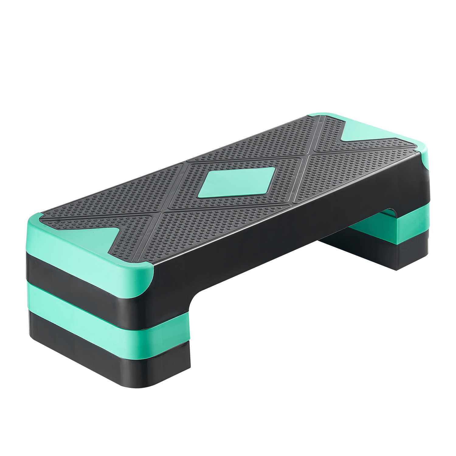 Aerobic Exercise Step Platform Height Adjustable Workout Fitness Stepper 4 Riser