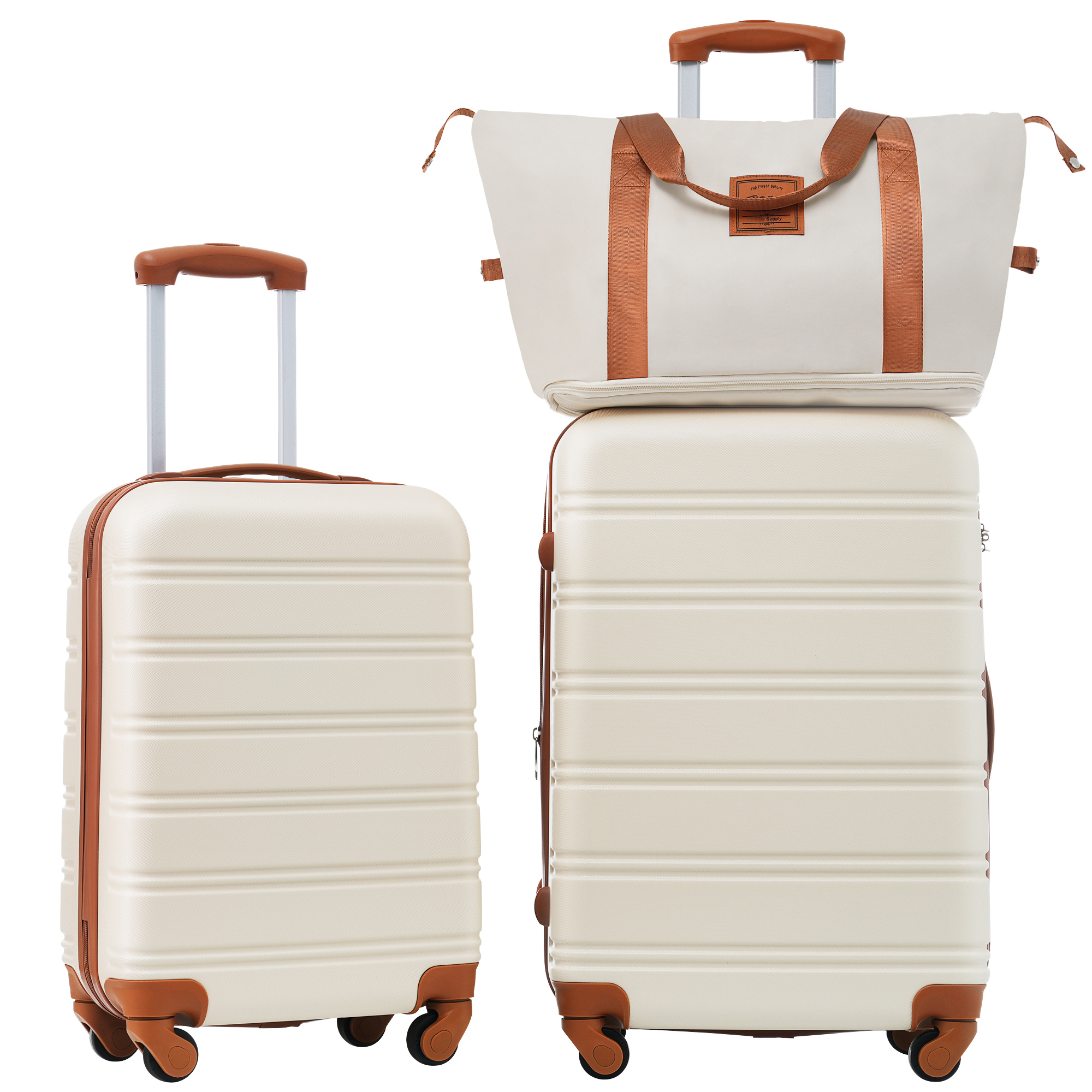 Sets Expandable Business Travel Tsa Suitcase With Duffel Bags