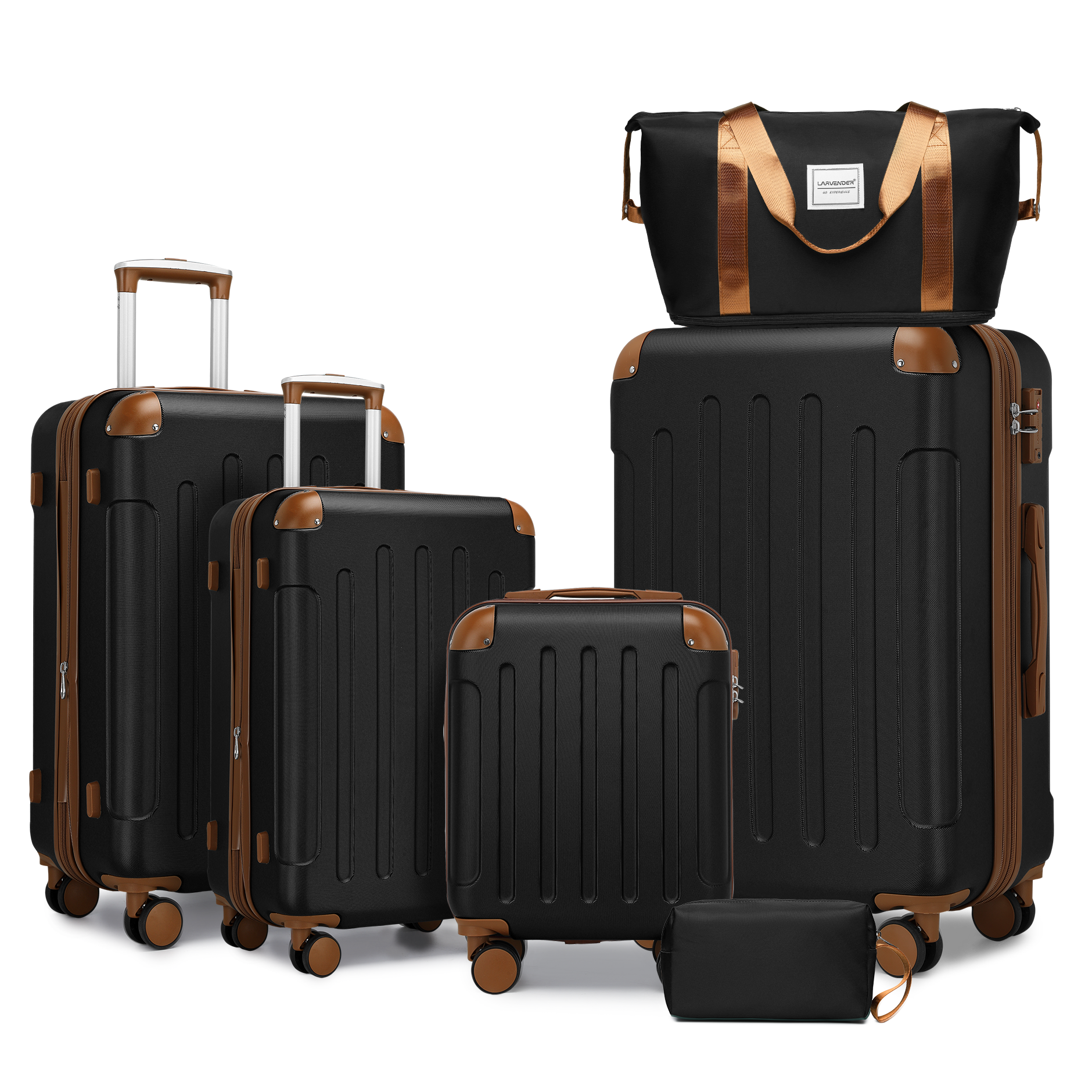 Luggage Sets 6 Piece with Duffel Bags Expandable Business Travel Suitcase 6 Size