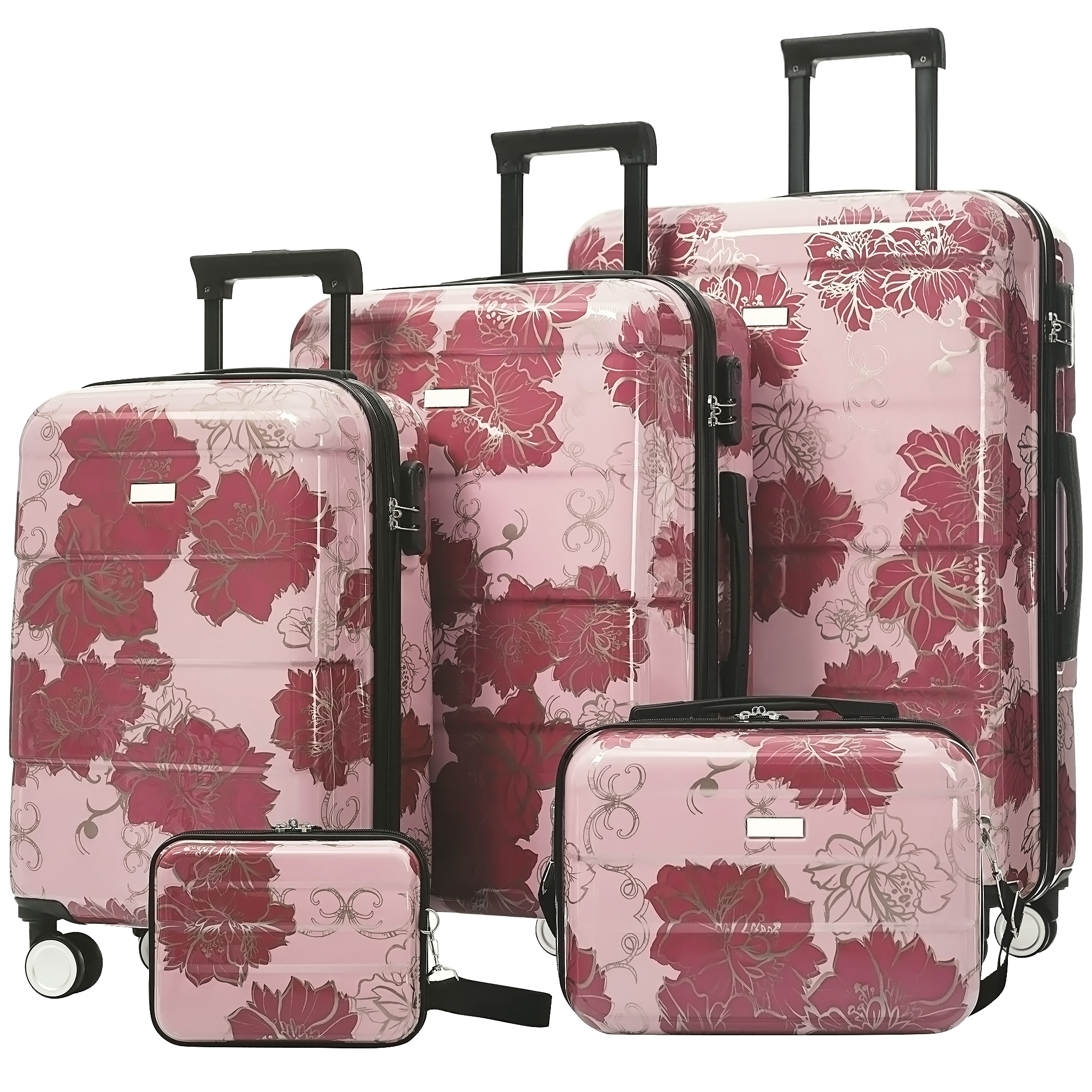 Set Business Travel Suitcase 20" 24" 28" W/ 8" 14" Case