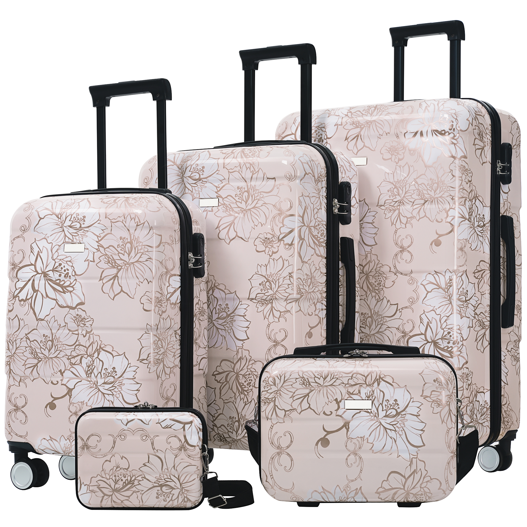 Set Business Travel Suitcase 20" 24" 28" W/ 8" 14" Case