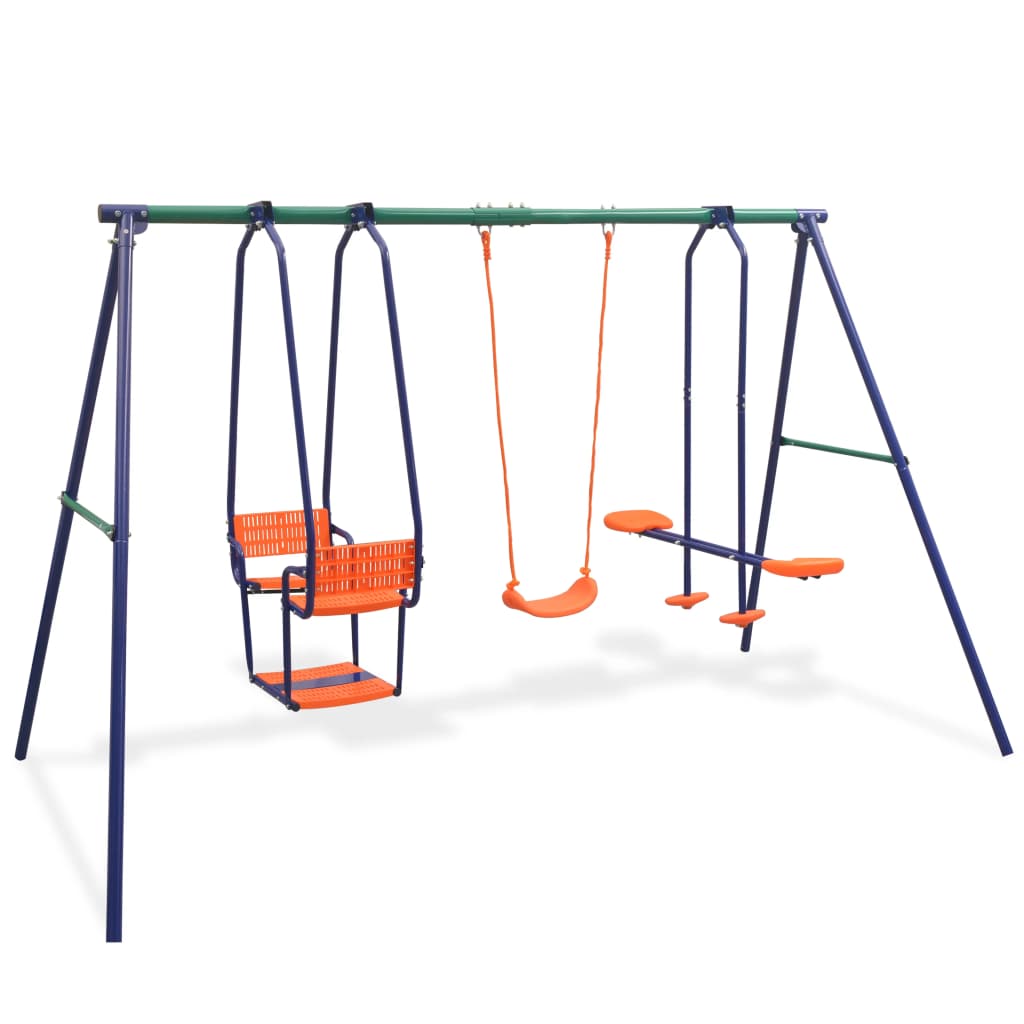 Kinderschaukel Gartenschaukel Schaukelgerüst Schaukelgestell Stahl Rahme Outdoor