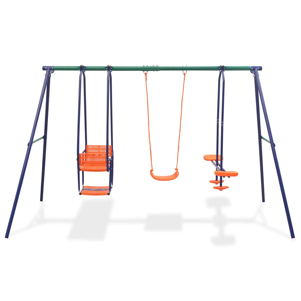 Kinderschaukel Gartenschaukel Schaukelgerüst Schaukelgestell Stahl Rahme Outdoor - Produktbild 1